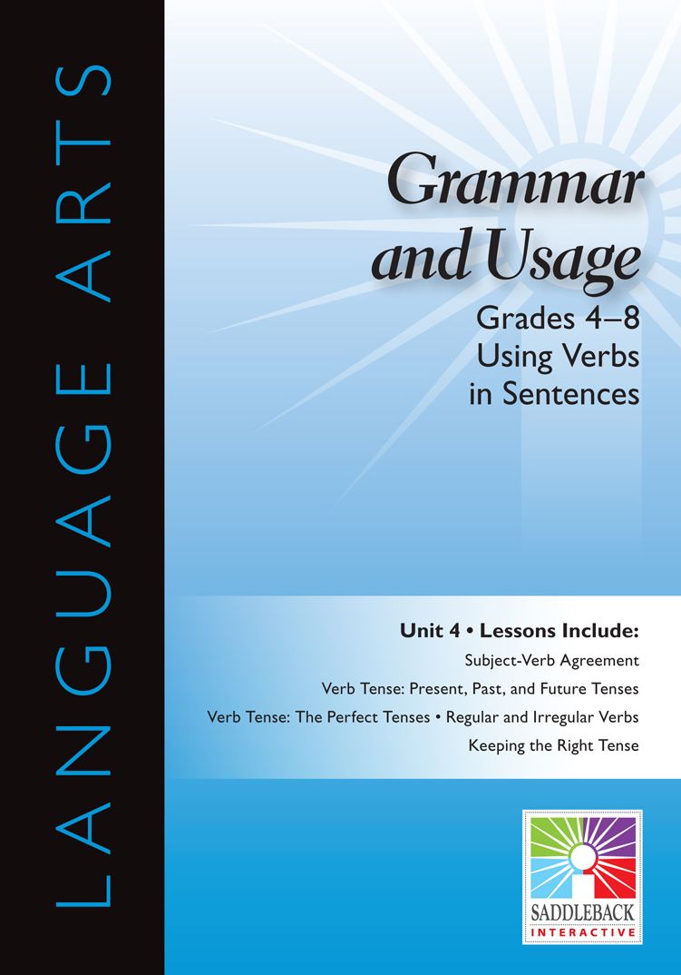 Using Verbs in Sentences Interactive Whiteboard Resource