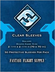 Fantasy Flight Games FFS65 Square Board Game Sleeves - Blue