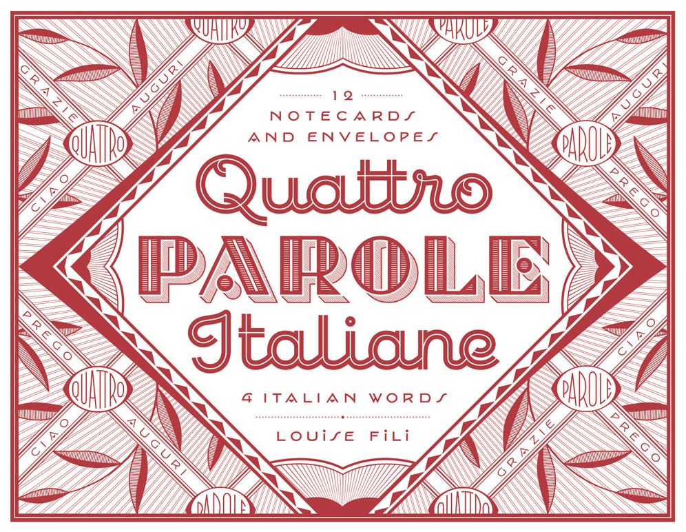 Quattro Parole Italiane: 12 Notecards and Envelopes