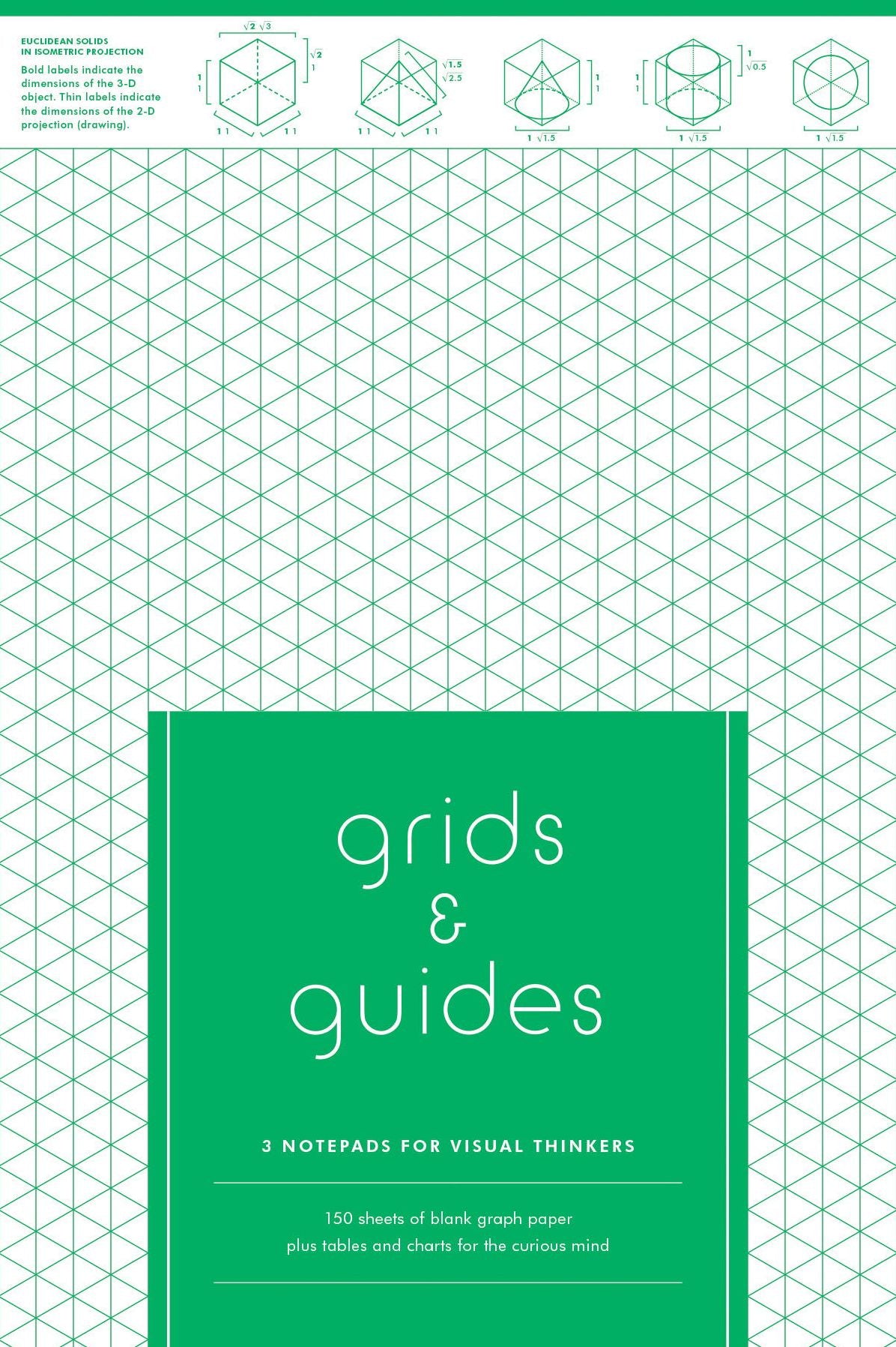 Grids & Guides: 3 Notepads for Visual Thinkers (3 designs in blue, green, red, tear-off sheets, 50 sheets each, 6 x 9 in): 3 Notepads for Visual Thinkers (3 designs in blue, green, red, tear-off sheets, 50 sheets each, 6 x 9 in)