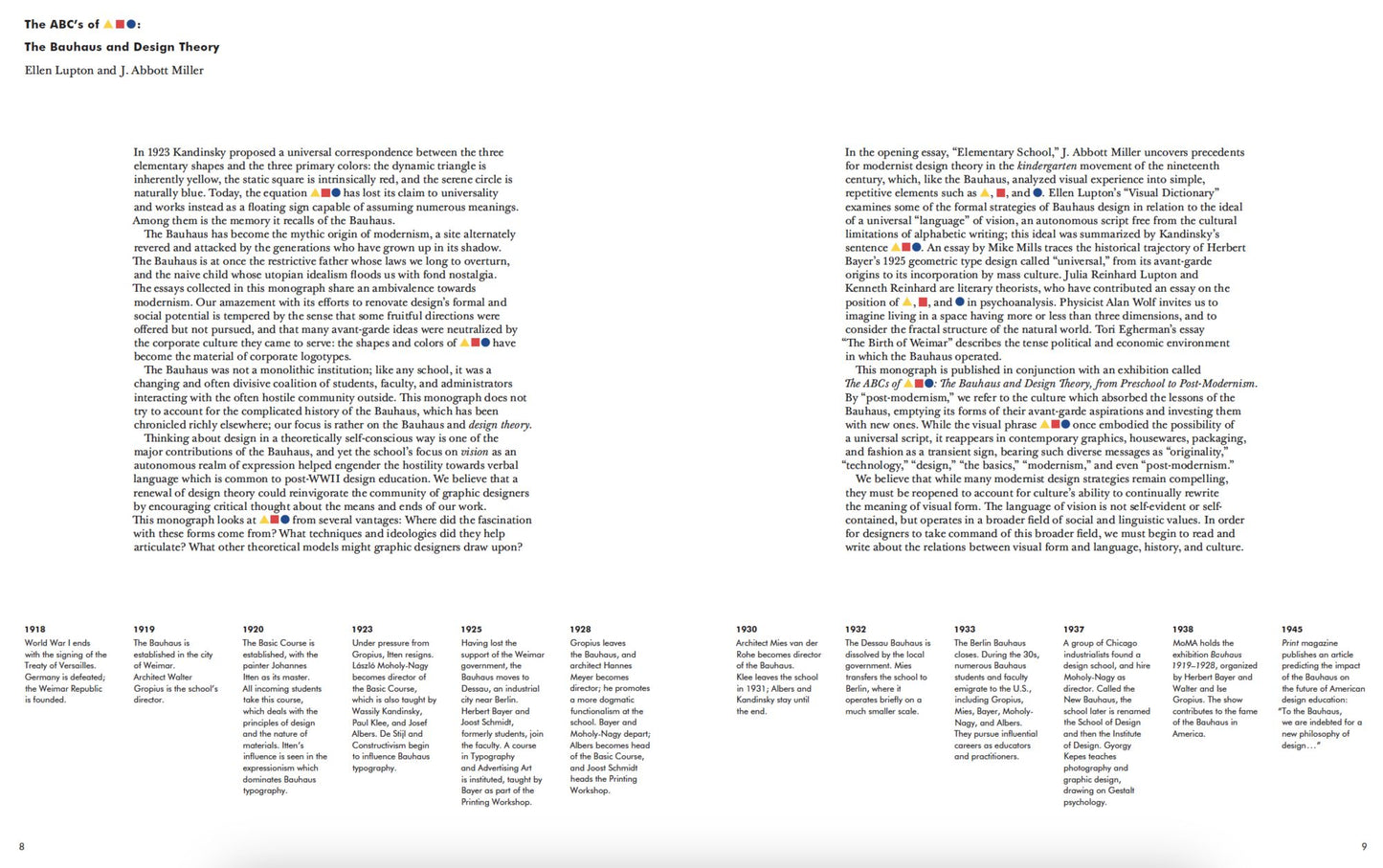 The Abc's of Triangle, Square, Circle: The Bauhaus and Design Theory