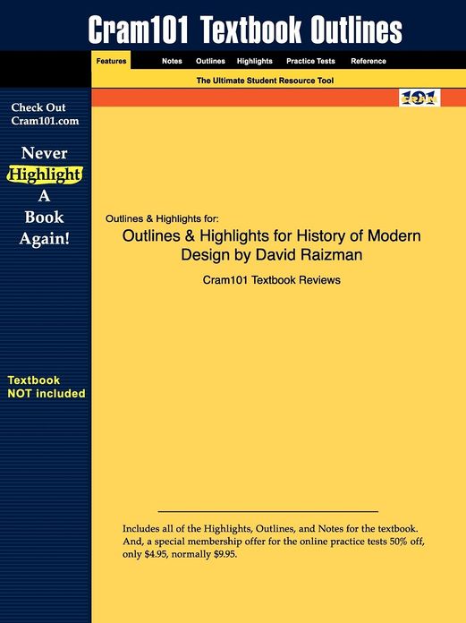 Outlines & Highlights For History Of Modern Design By David Raizman, Isbn