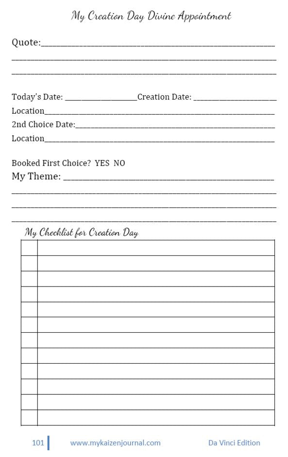 My Kaizen Journal - Da Vinci