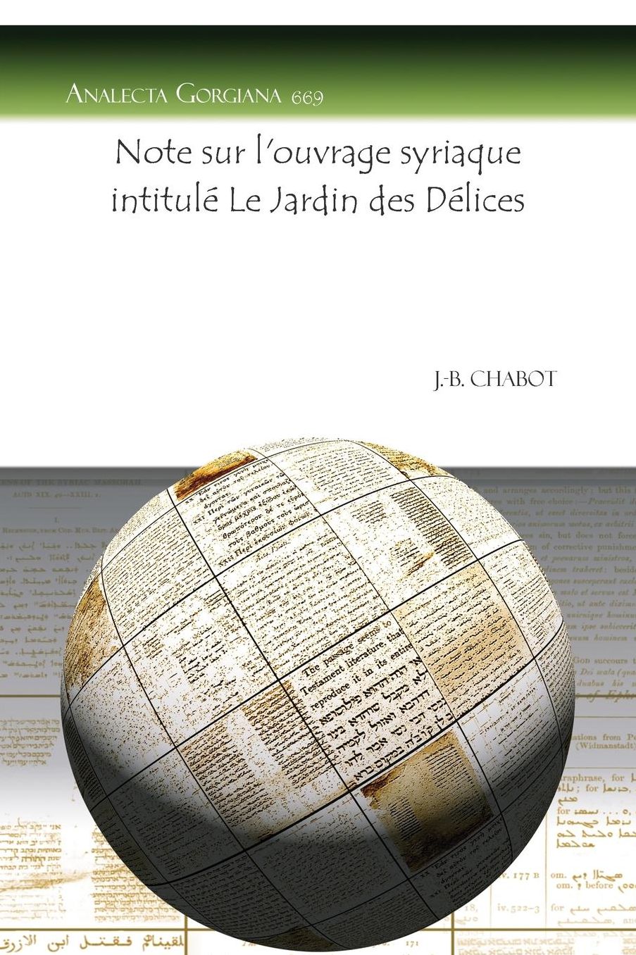 Note sur l'ouvrage syriaque intitulé le Jardin des Délices