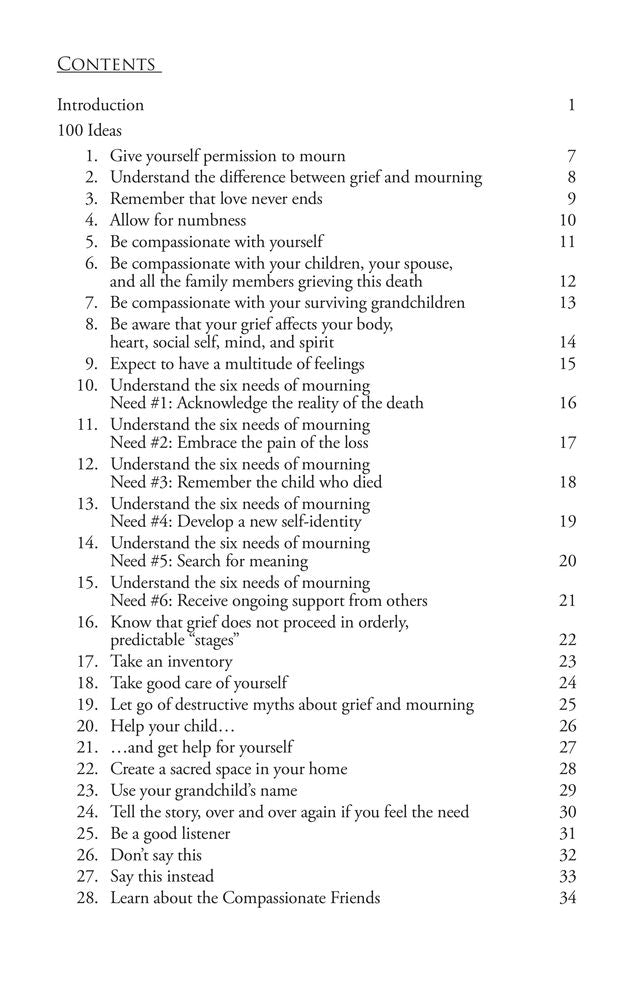Healing a Grandparent's Grieving Heart: 100 Practical Ideas After Your Grandchild Dies