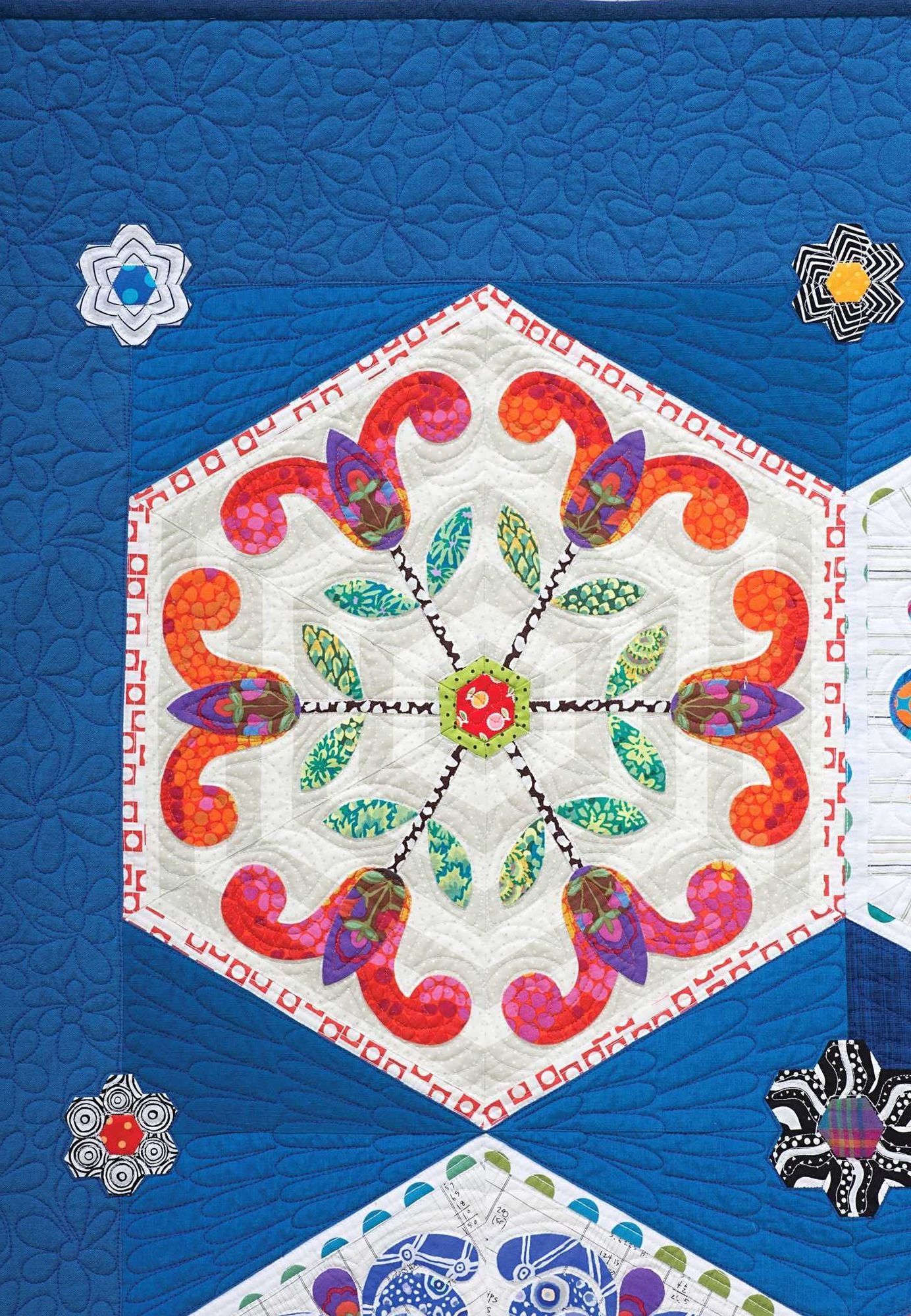 Hexie Garden Quilt: 9 Whimsical Hexagon Blocks to Applique & Piece
