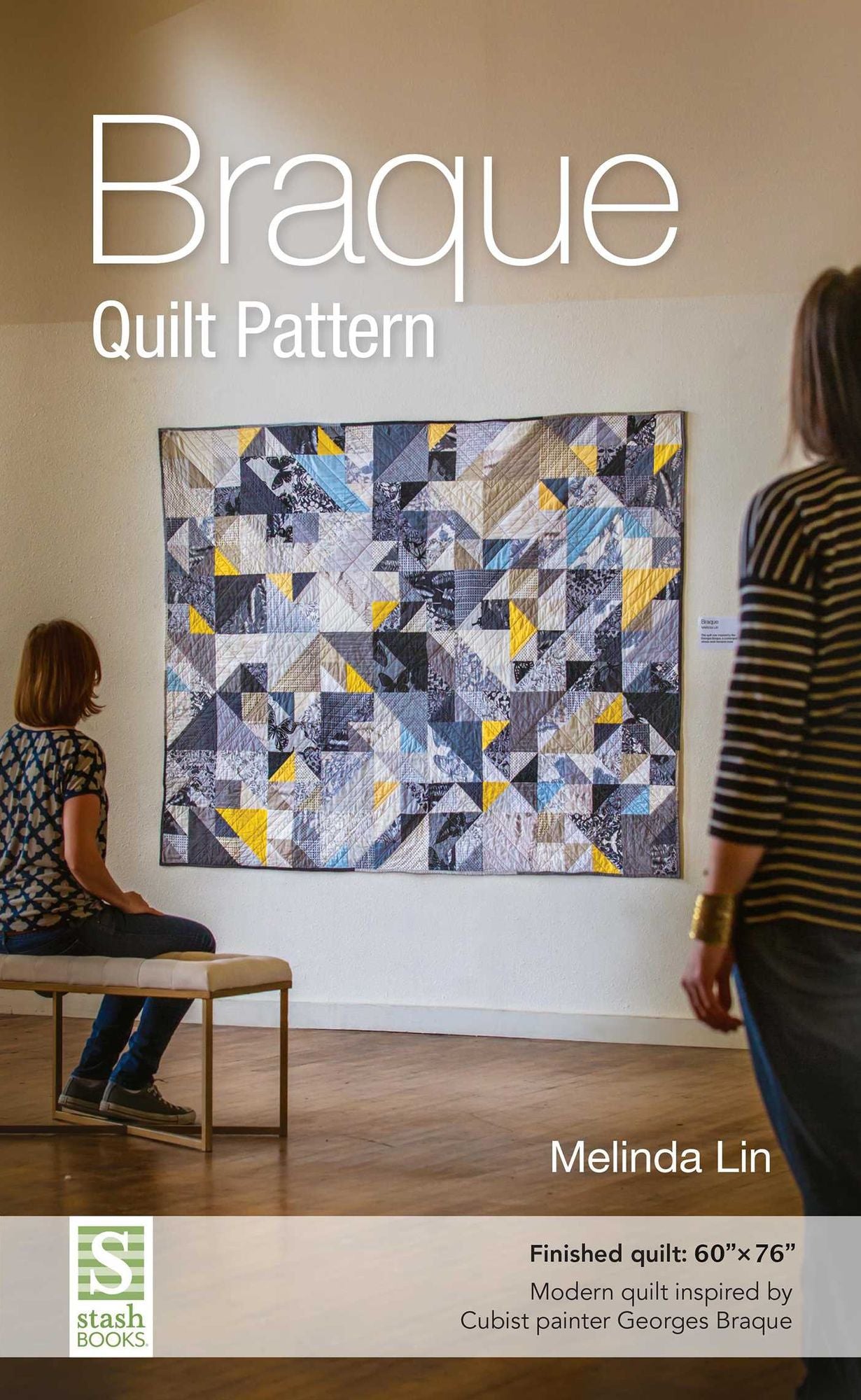 Braque Quilt Pattern: Finished Quilt: 60" x 76" - Modern Quilt Inspired by Cubist Painter Georges Braque
