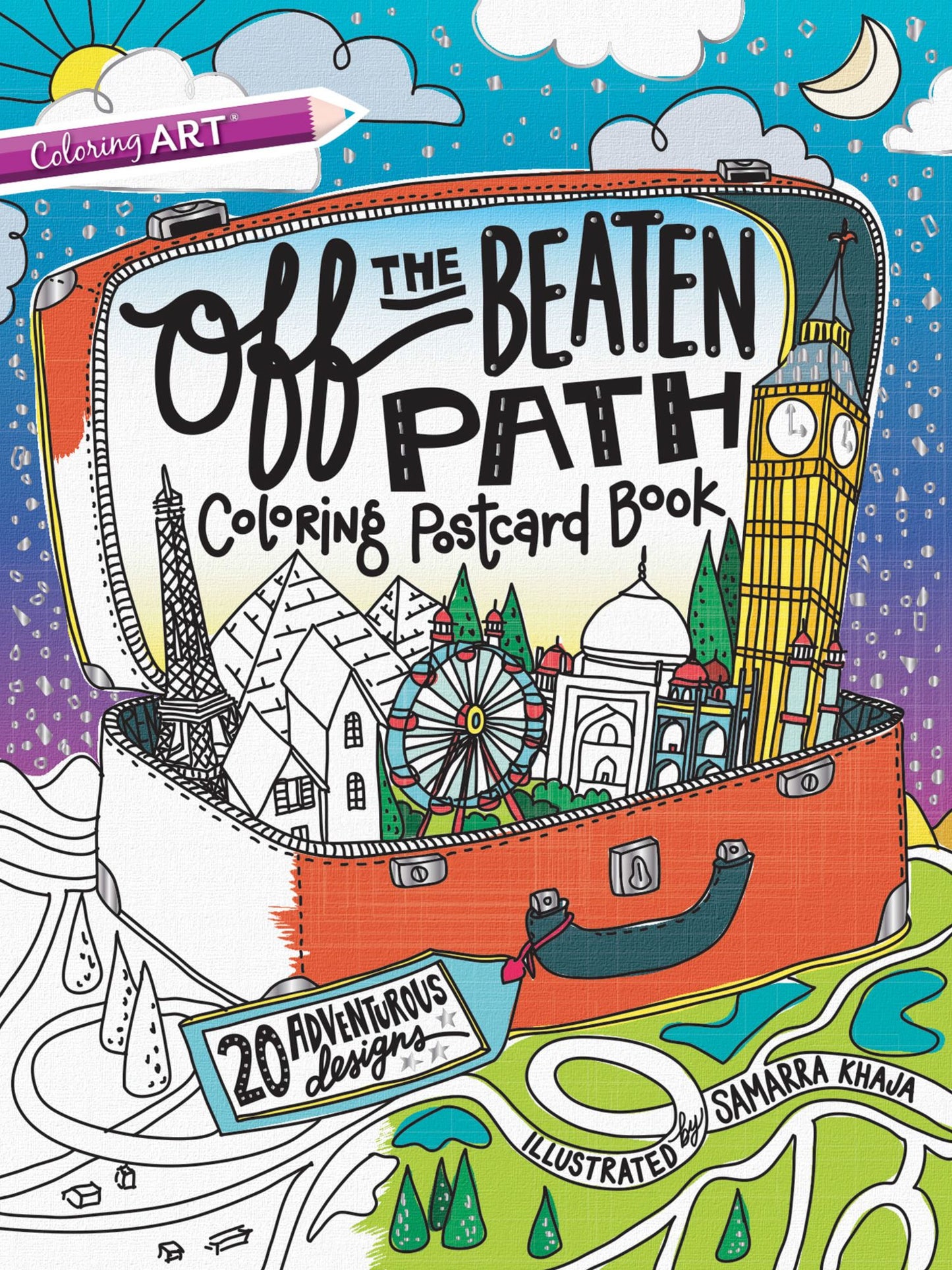 Off the Beaten Path Coloring Postcard Book: 20 Adventurous Designs