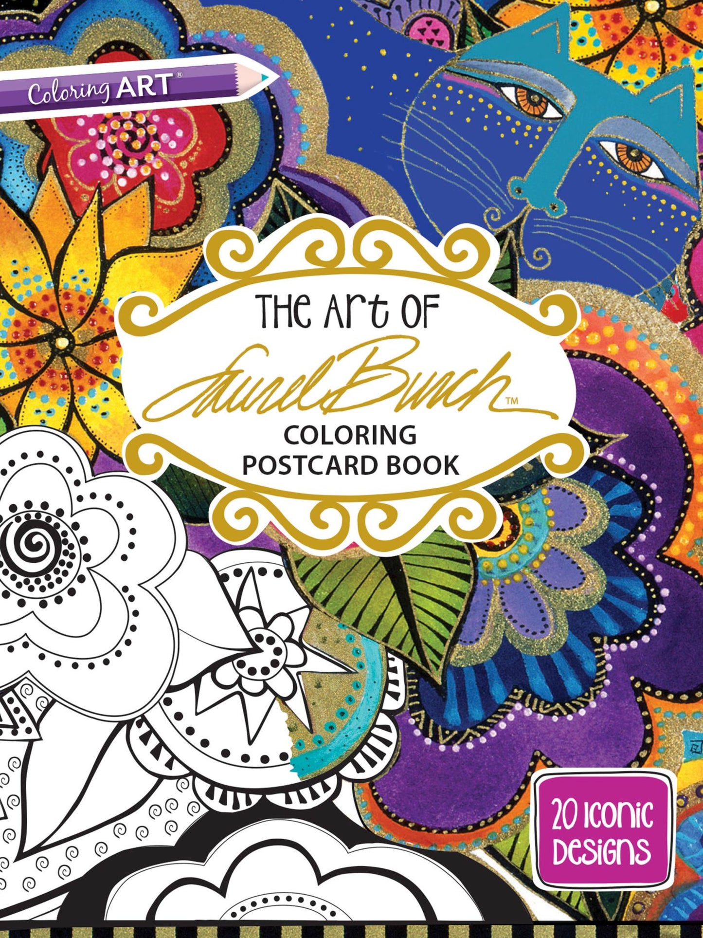 The Art of Laurel Burch Coloring Postcard Book: 20 Iconic Designs
