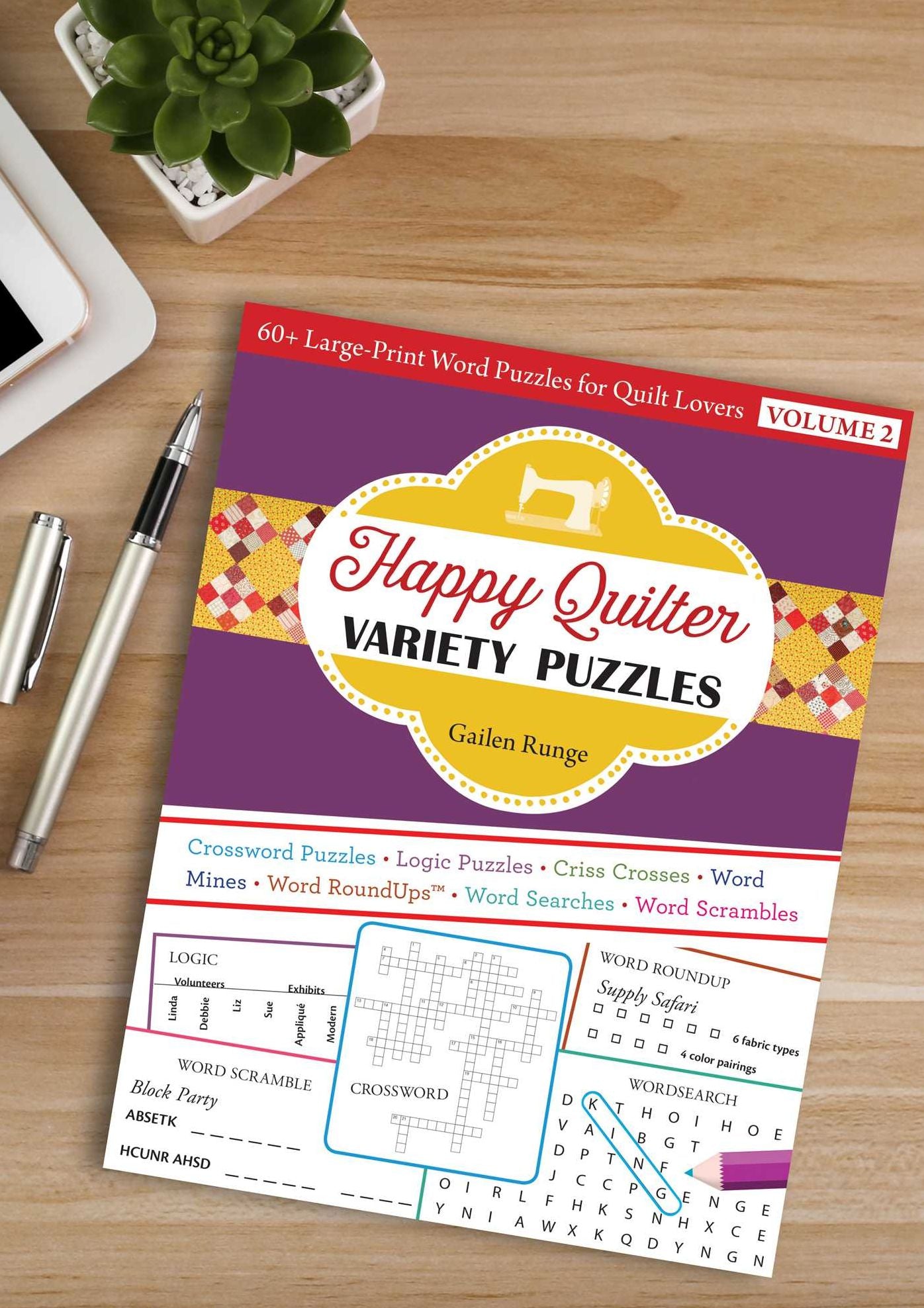 Happy Quilter Variety Puzzles: 60+ Large-Print Word Puzzles for Quilt Lovers