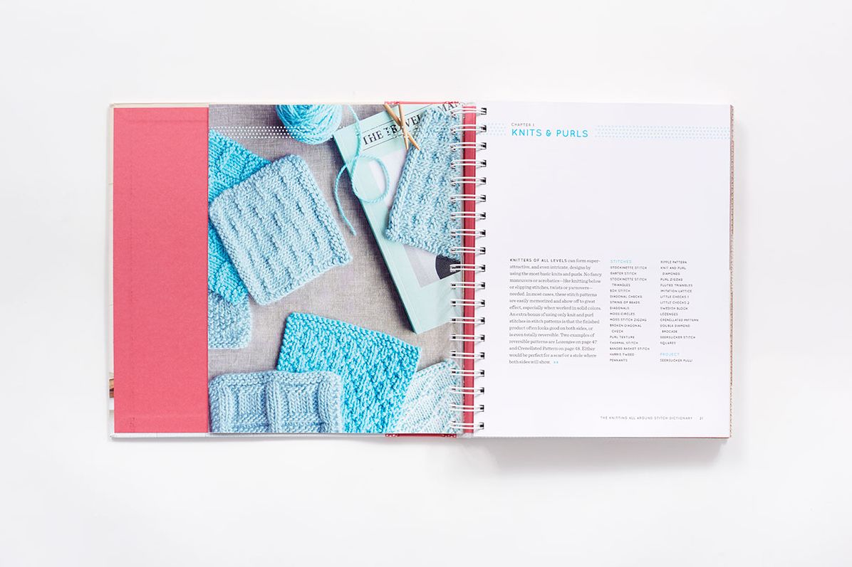 The Knitting All Around Stitch Dictionary: 150 new stitch patterns to knit top down, bottom up, back and forth & in the round