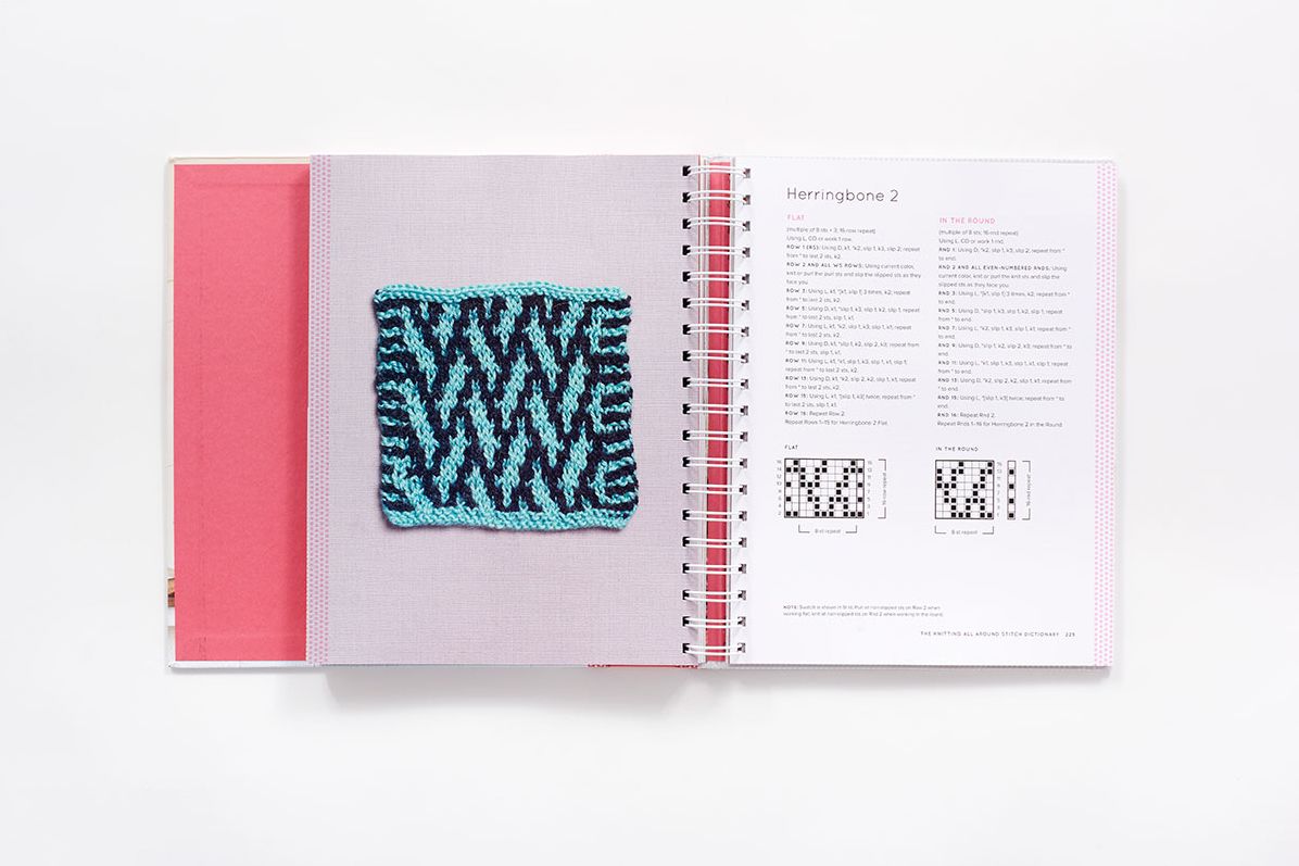 The Knitting All Around Stitch Dictionary: 150 new stitch patterns to knit top down, bottom up, back and forth & in the round