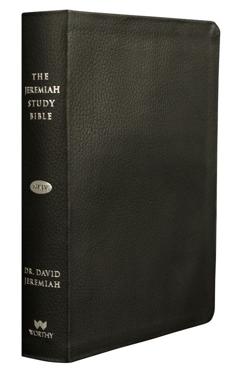 The Jeremiah Study Bible, NKJV: Black Genuine Leather w/thumb index: What It Says. What It Means. What It Means For You.
