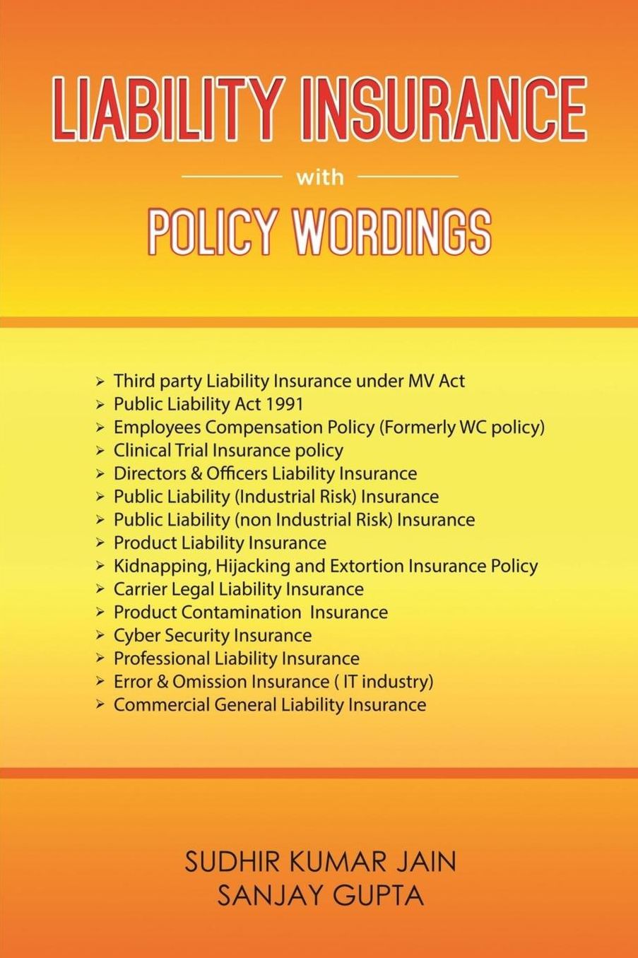 Liability Insurance With Policy Wordings