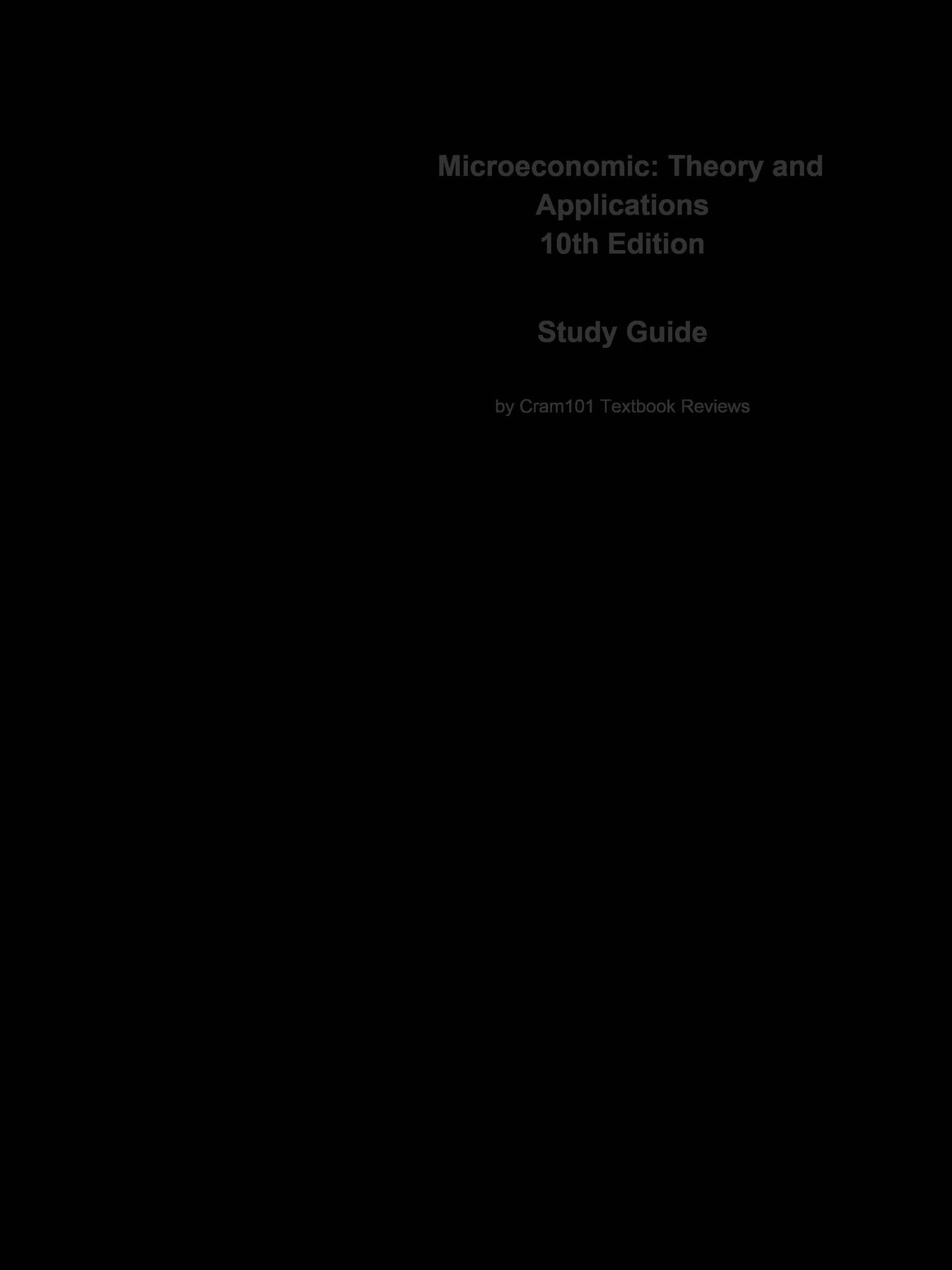 e-Study Guide for: Microeconomic: Theory and Applications by Edgar K. Browning, ISBN 9780470128916