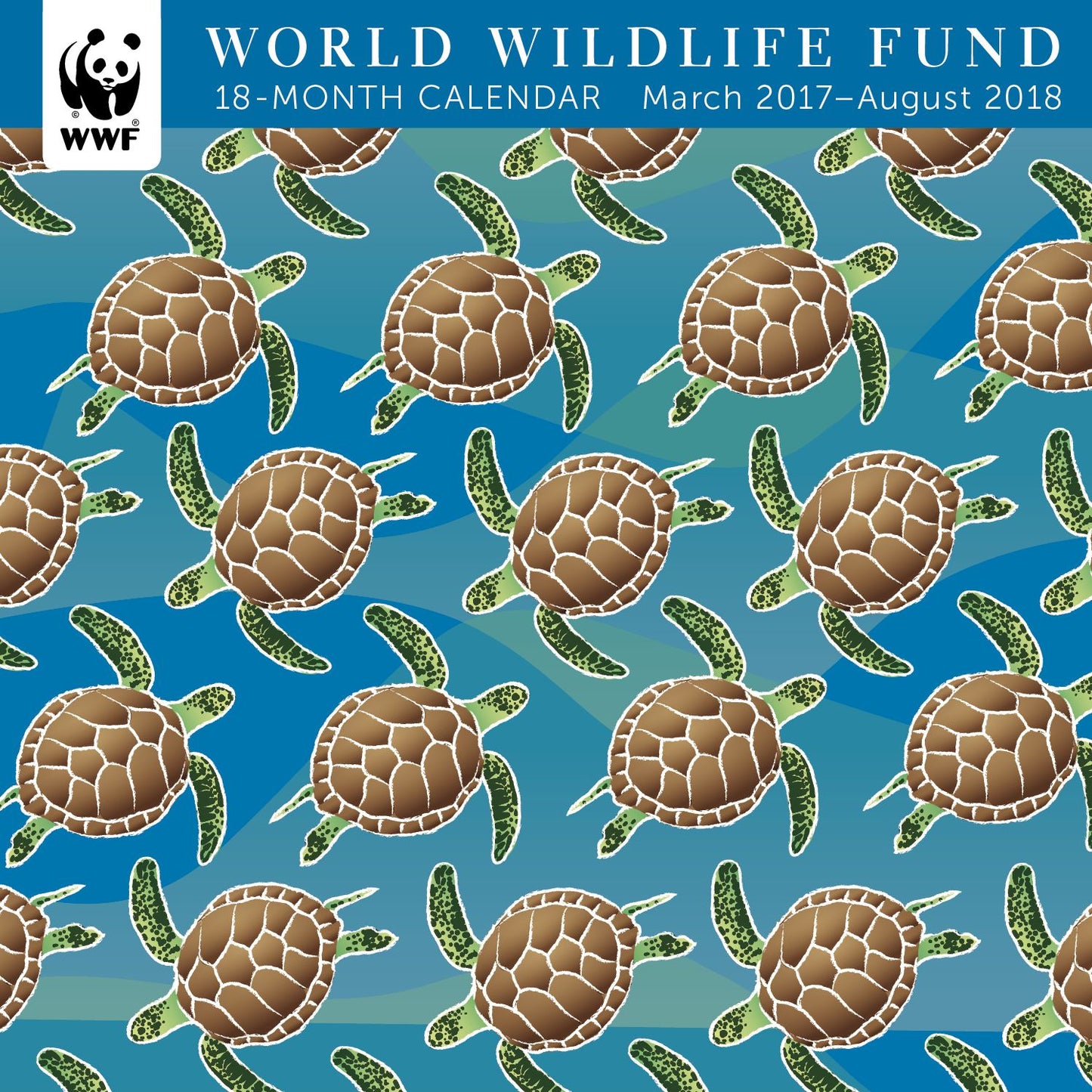 2018 Midyear WWF Turtle Patterns Wall Calendar