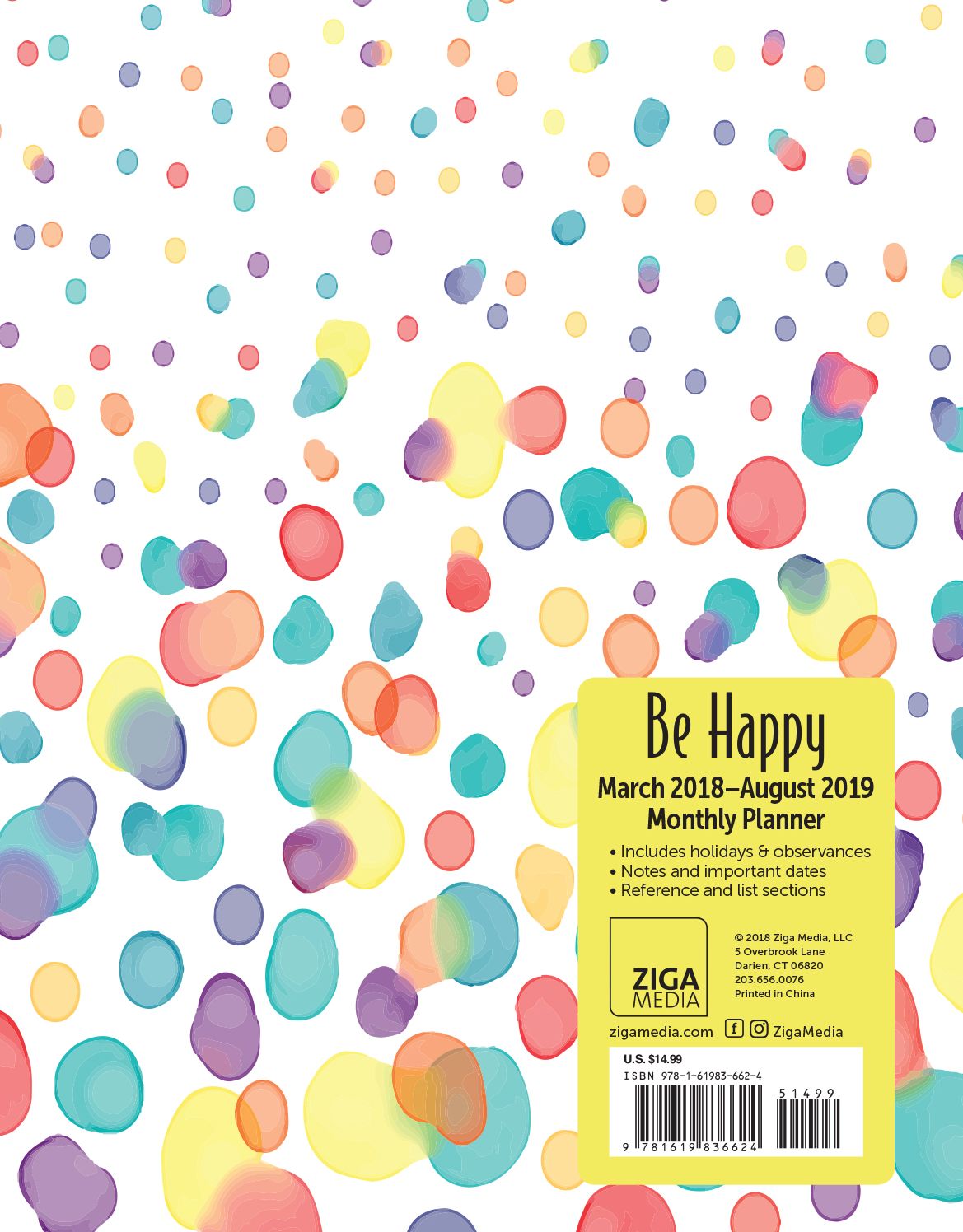 2019 Midyear Be Happy Monthly Planner