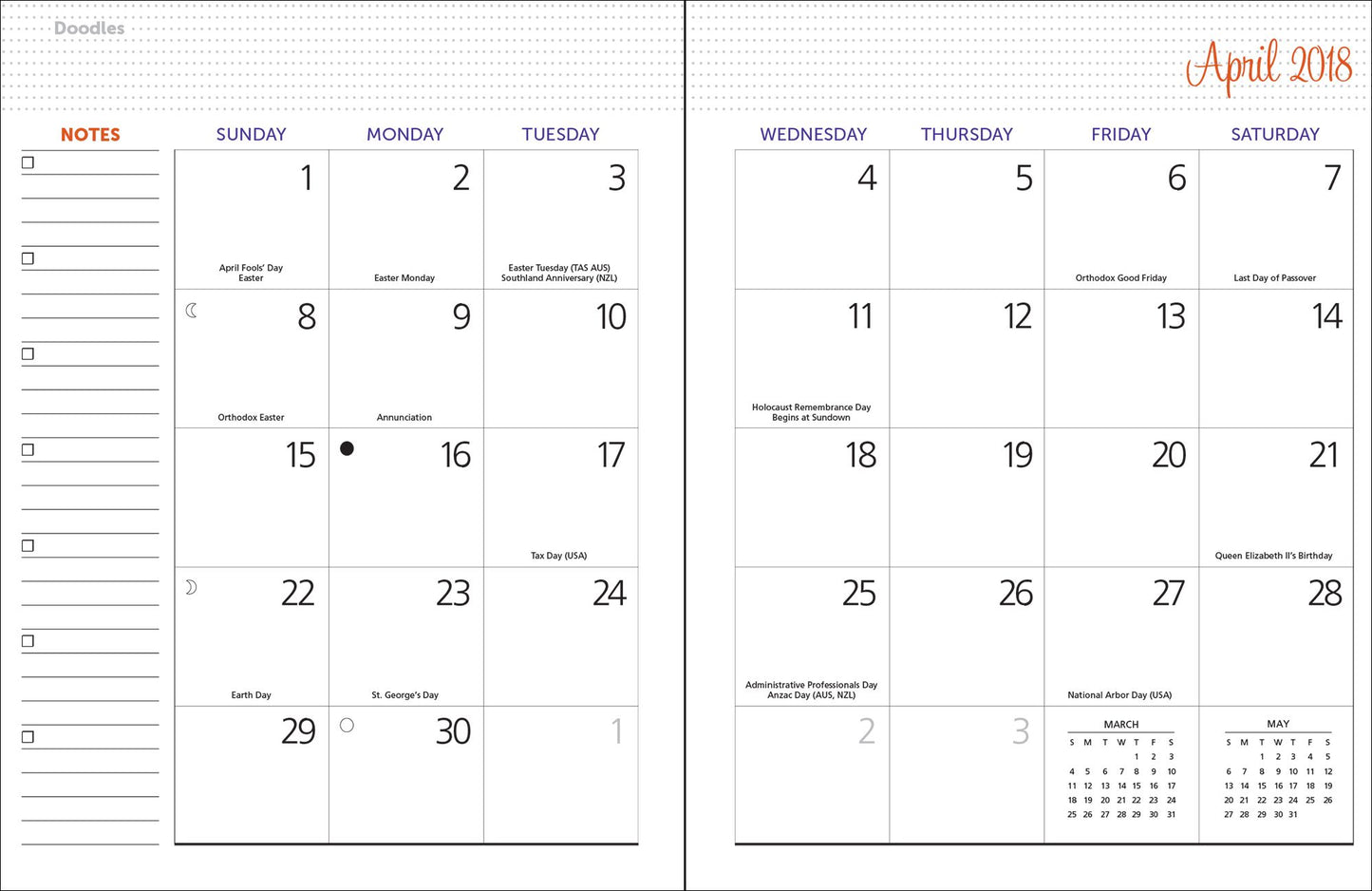 2019 Midyear Joyful Impressions Monthly Planner