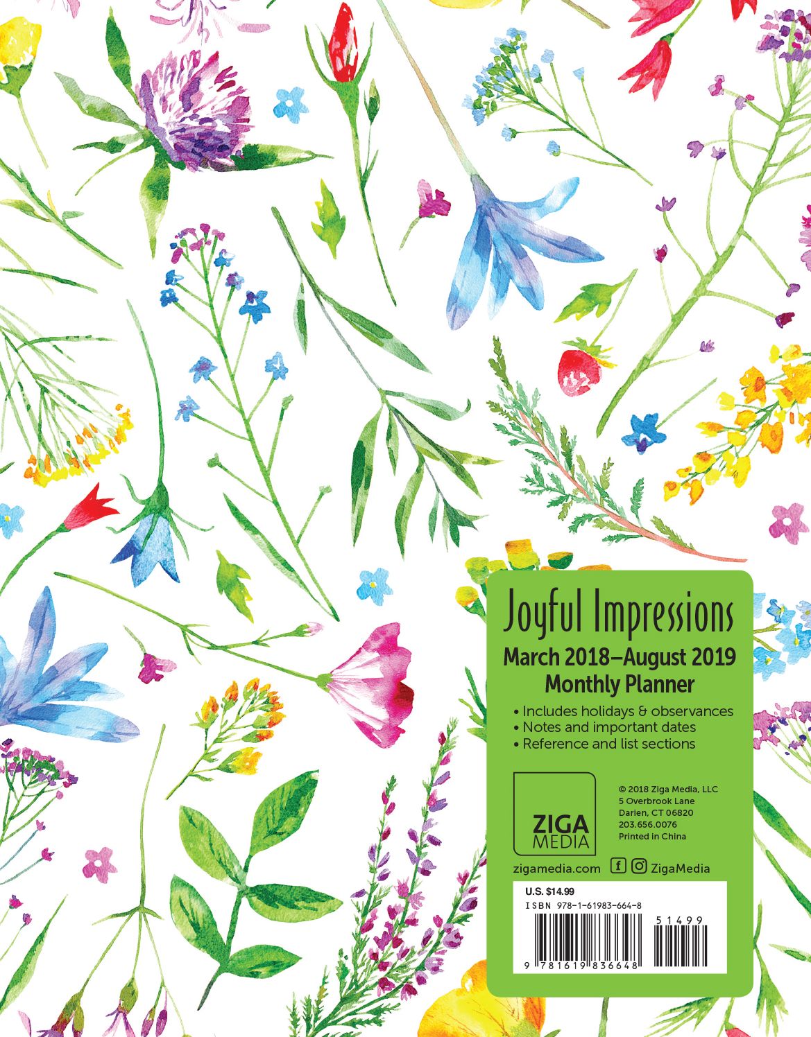 2019 Midyear Joyful Impressions Monthly Planner