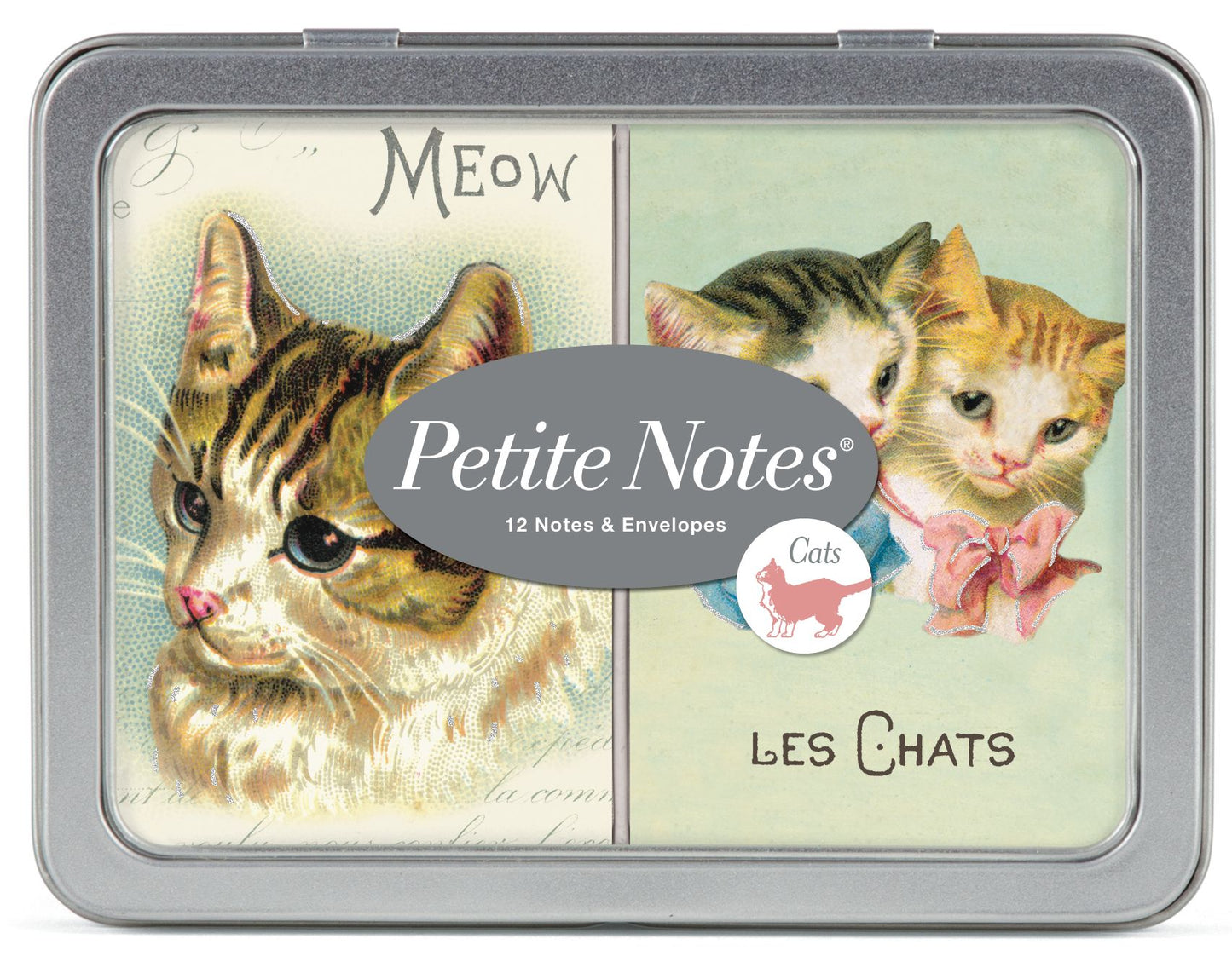 Vintage Cats Petite Boxed Note Cards Set of 12
