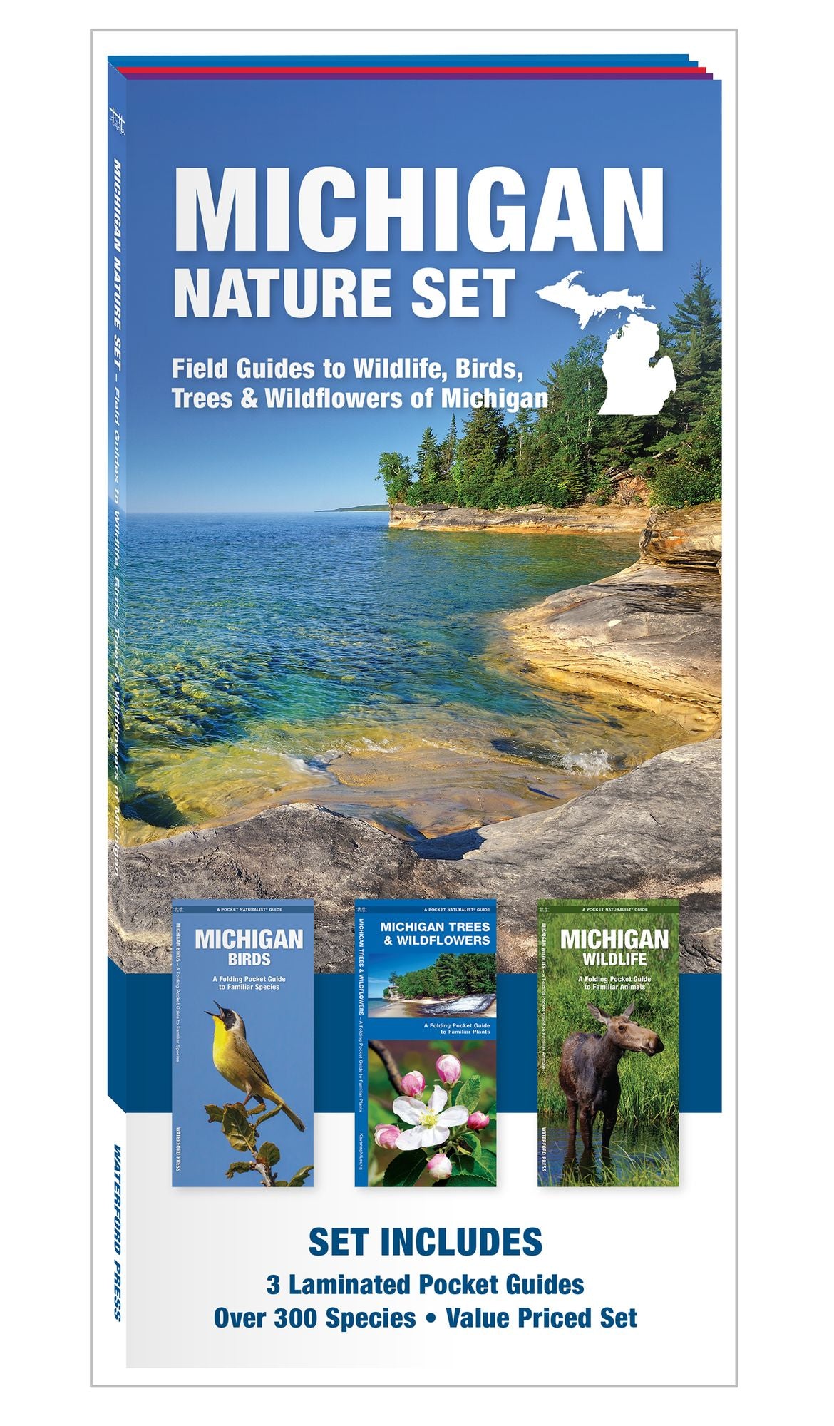 Michigan Nature Set: Field Guides to Wildlife, Birds, Trees & Wildflowers of Michigan