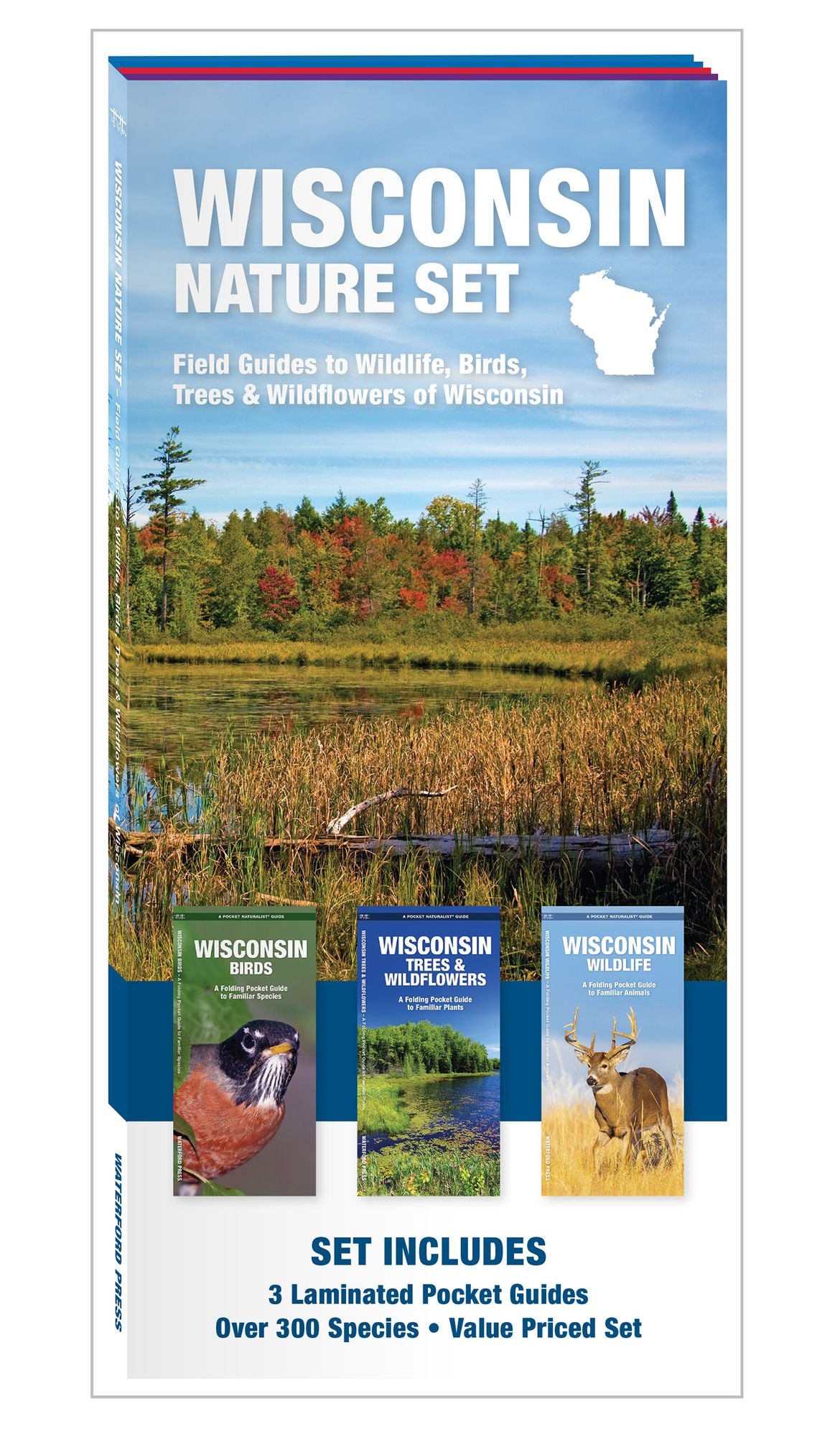 Wisconsin Nature Set: Field Guides to Wildlife, Birds, Trees & Wildflowers of Wisconsin