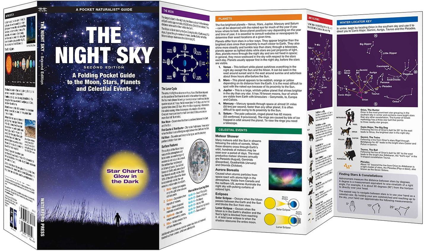 The Night Sky: A Folding Pocket Guide to the Moon, Stars, Planets & Celestial Events