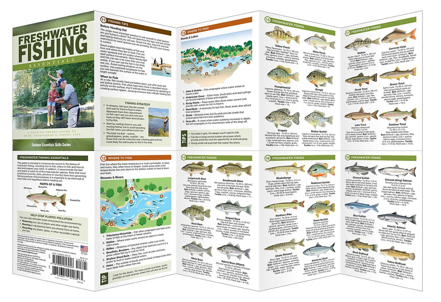 Freshwater Fishing Essentials: A Waterproof Pocket Guide to Gear, Techniques & Useful Tips