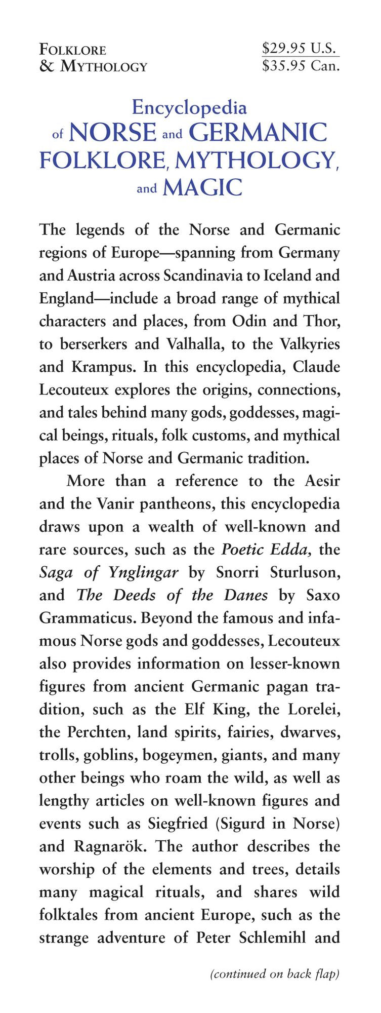 Encyclopedia of Norse and Germanic Folklore, Mythology, and Magic