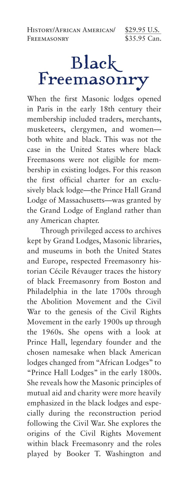 Black Freemasonry: From Prince Hall to the Giants of Jazz