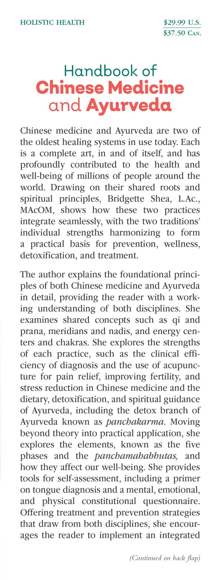 Handbook of Chinese Medicine and Ayurveda: An Integrated Practice of Ancient Healing Traditions