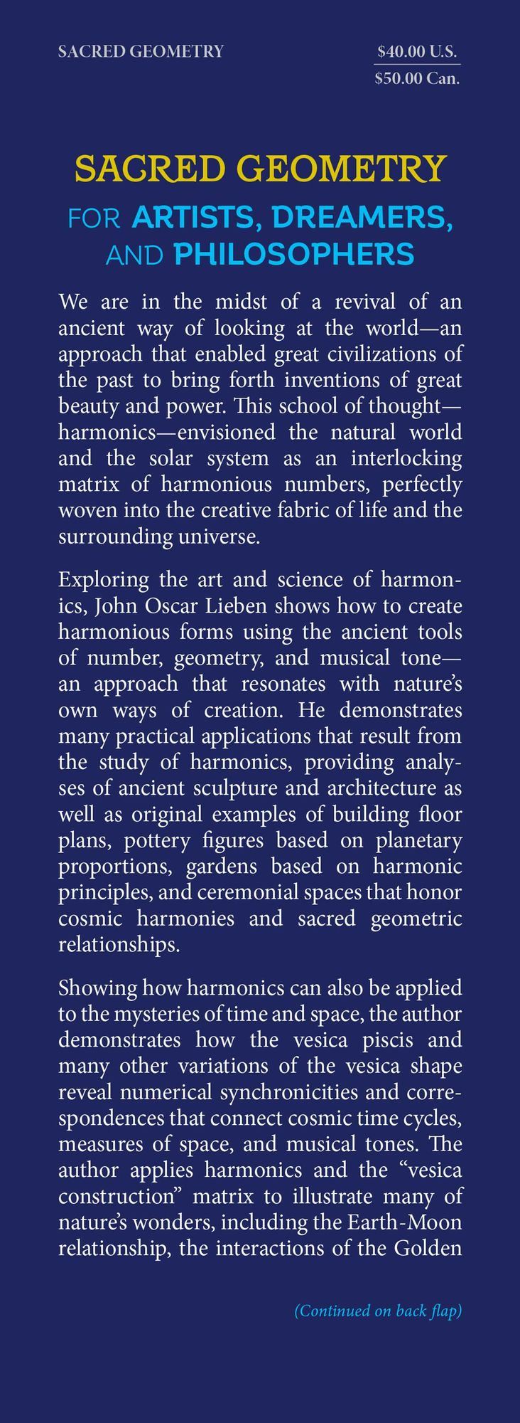 Sacred Geometry for Artists, Dreamers, and Philosophers: Secrets of Harmonic Creation
