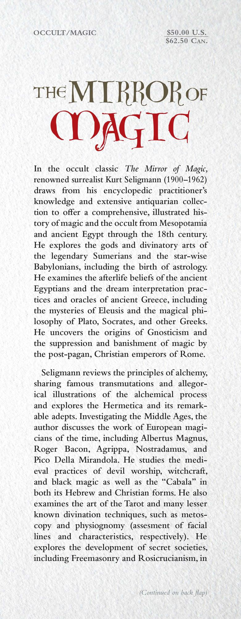 The Mirror of Magic: A History of Magic in the Western World