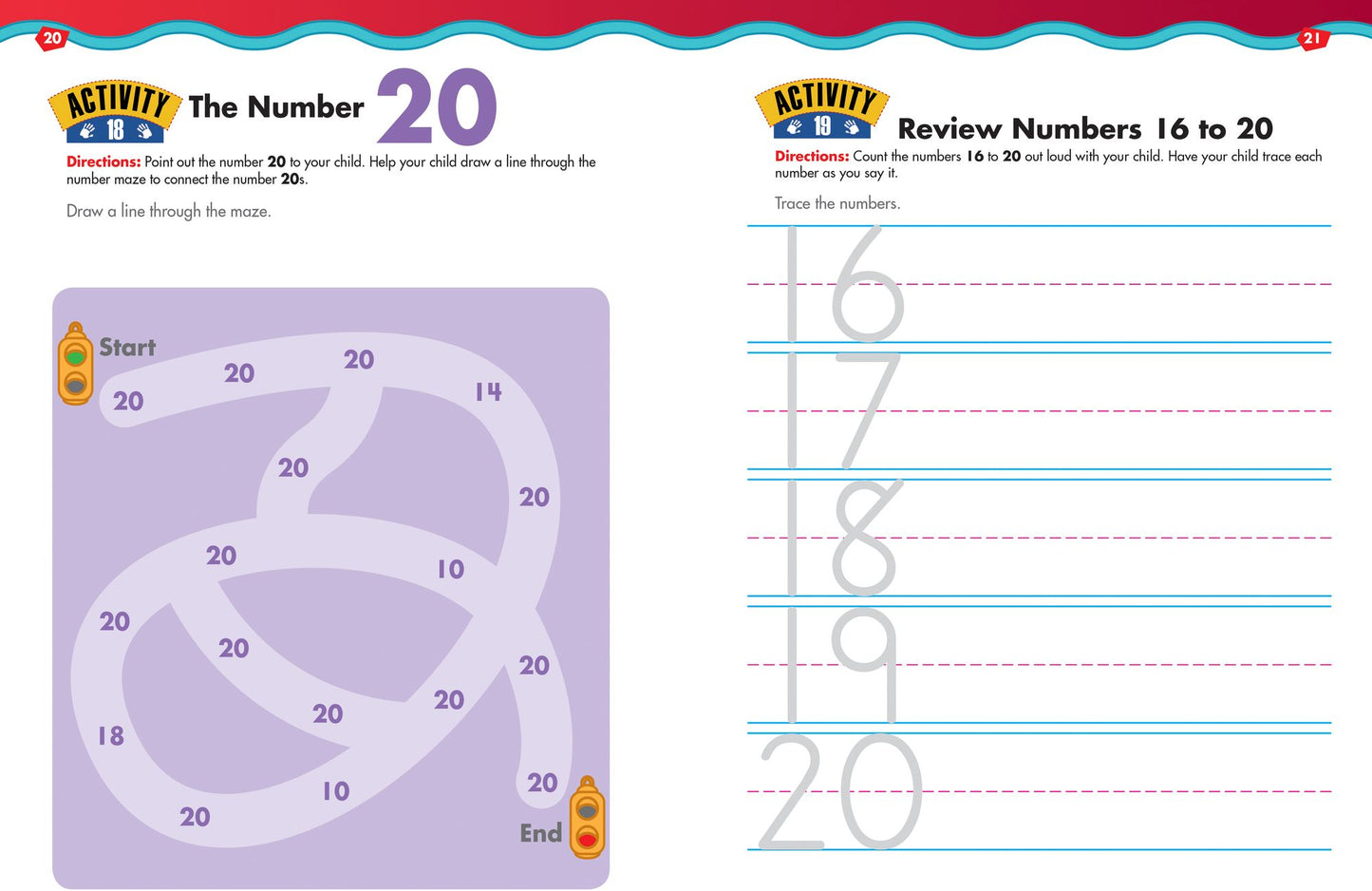 Trace Numbers Workbook, Grades Preschool - K