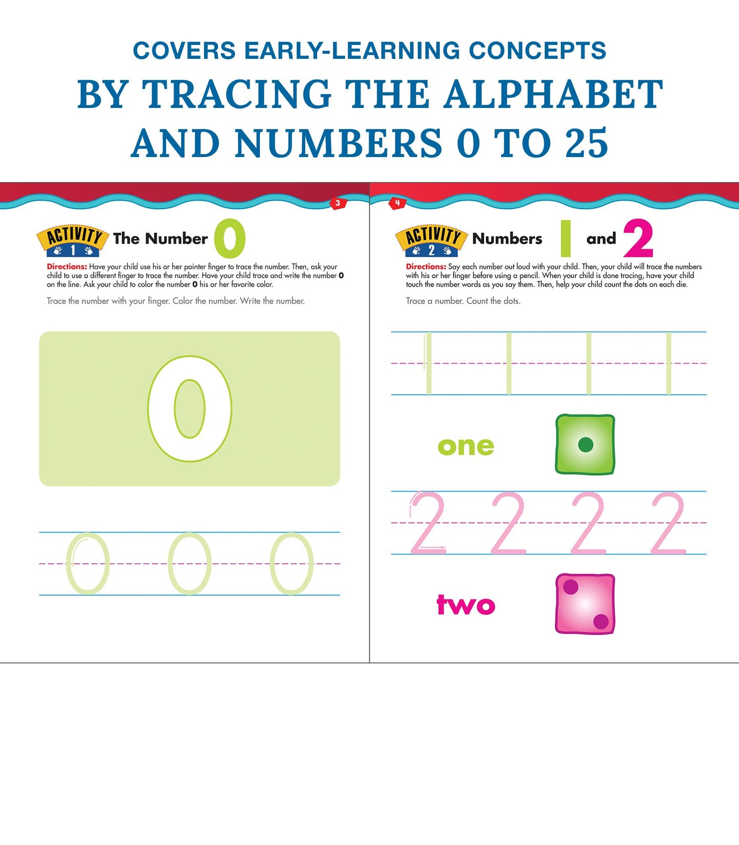 Trace Numbers Workbook, Grades Preschool - K