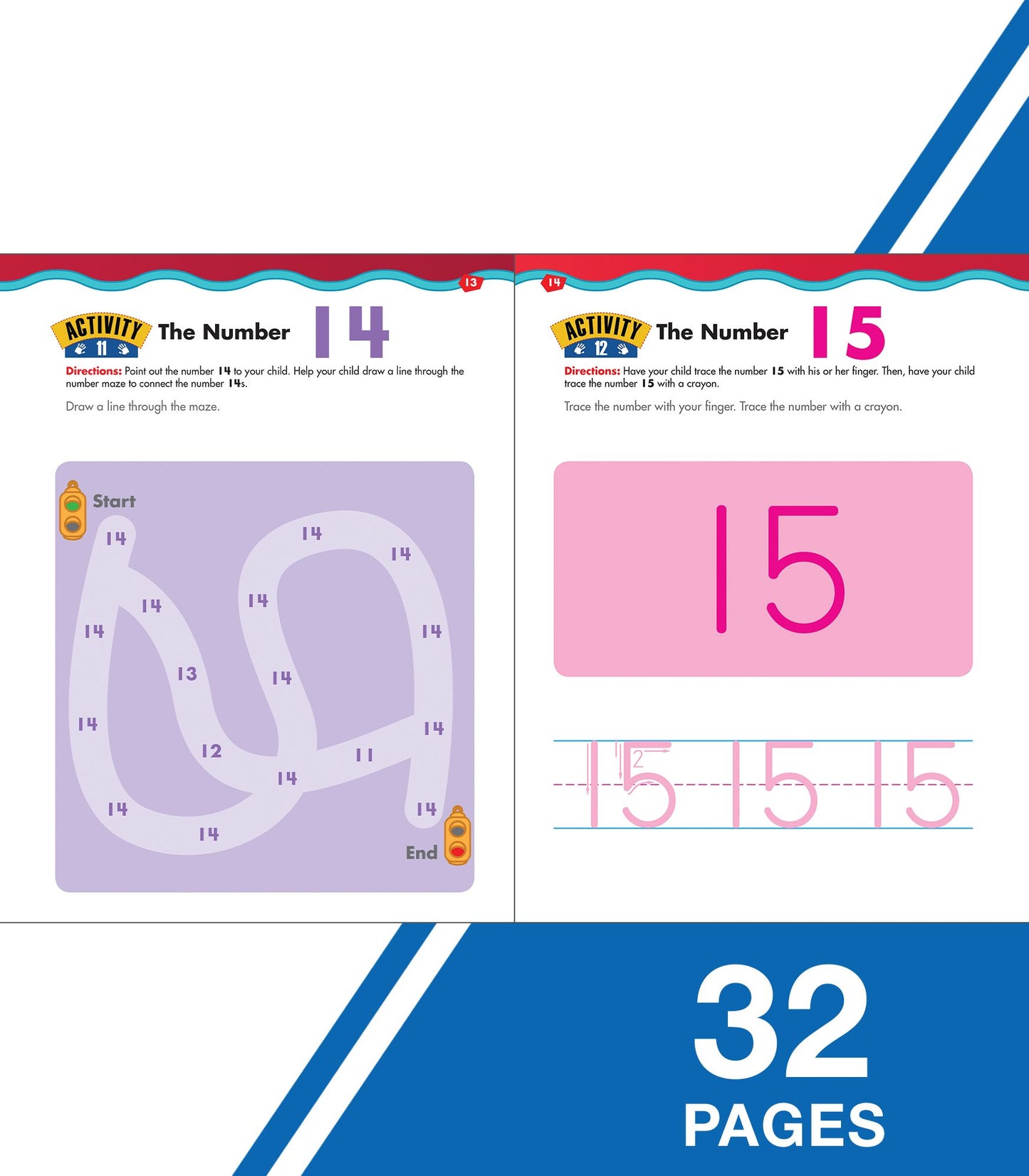 Trace Numbers Workbook, Grades Preschool - K