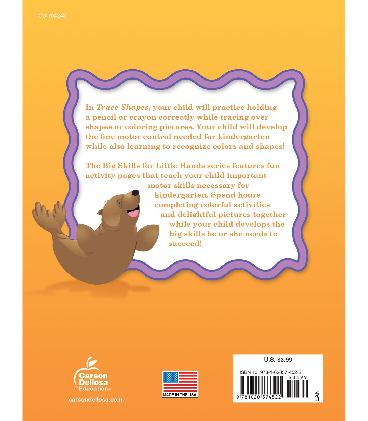 Trace Shapes Workbook, Grades Preschool - K