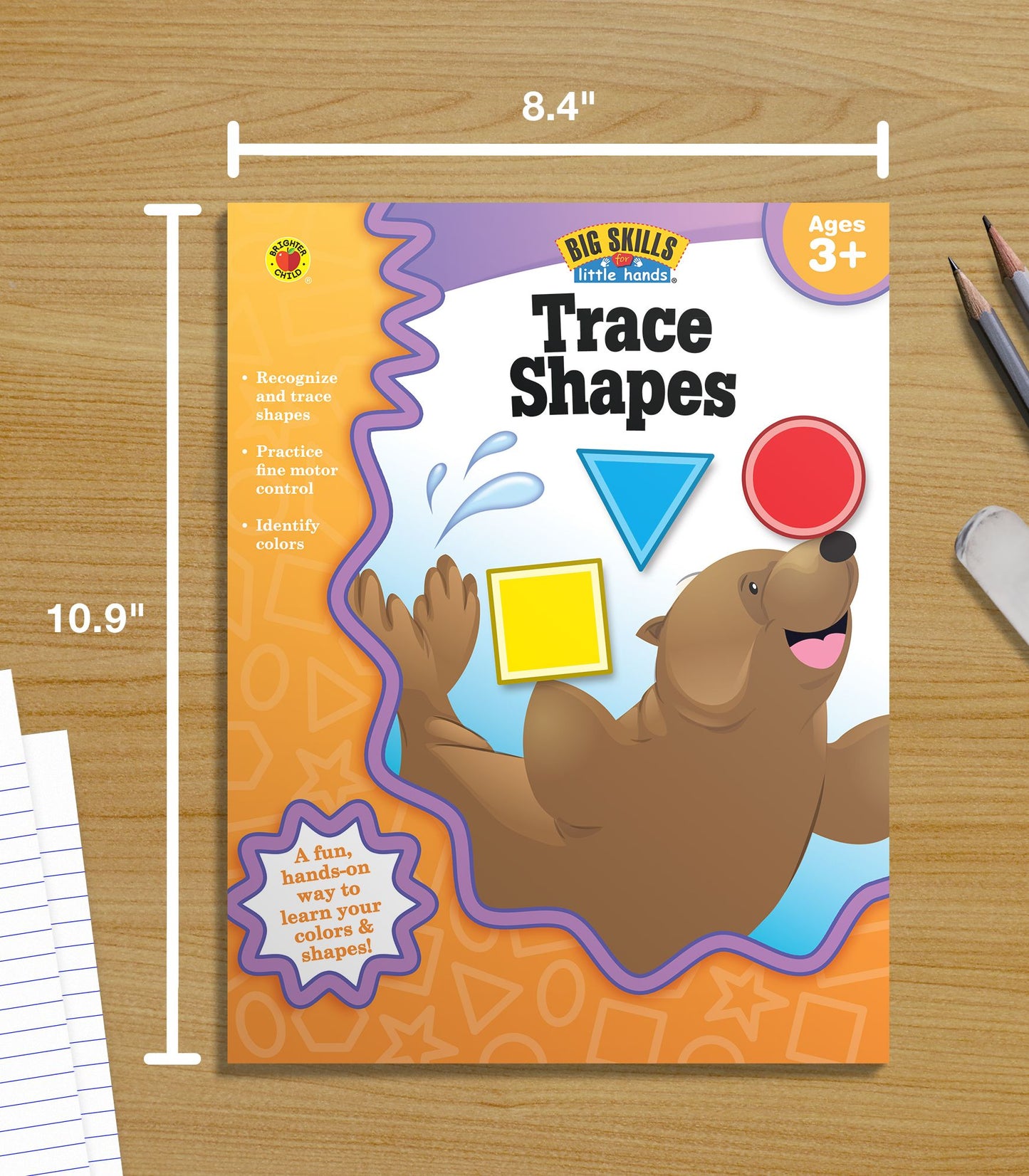 Trace Shapes Workbook, Grades Preschool - K