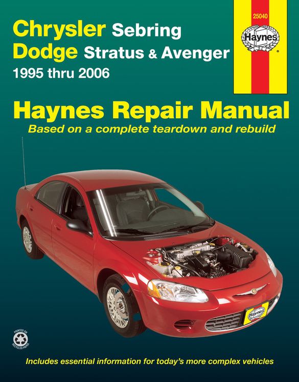 Chrysler Sebring, Dodge Stratus & Avenger 1995 thru 2006