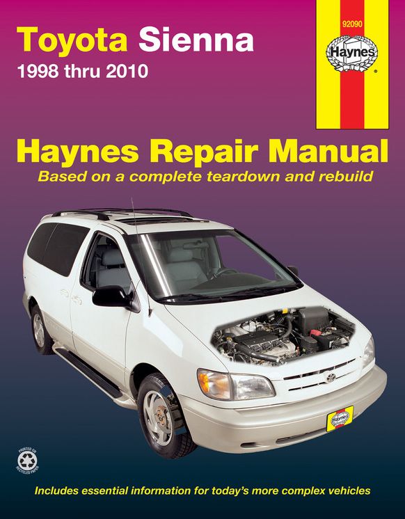 Toyota Sienna 1998 thru 2010: All Models