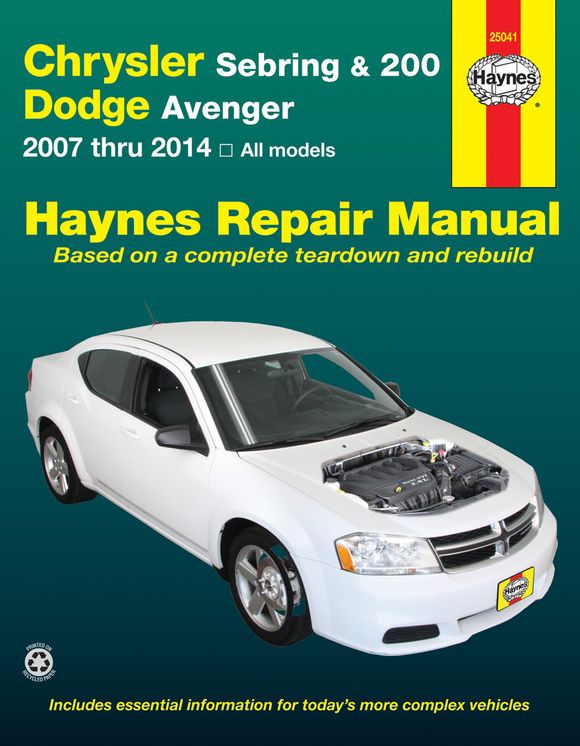 Chrysler Sebring & 200 and Dodge Avenger: 2007 thru 2014, All models
