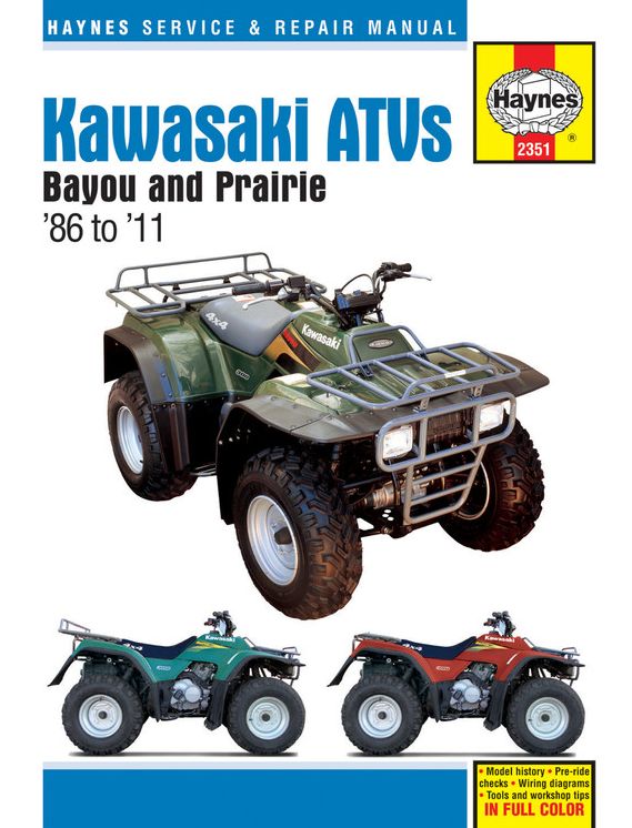 Kawasaki ATVs Bayou and Prairie '86 to '11