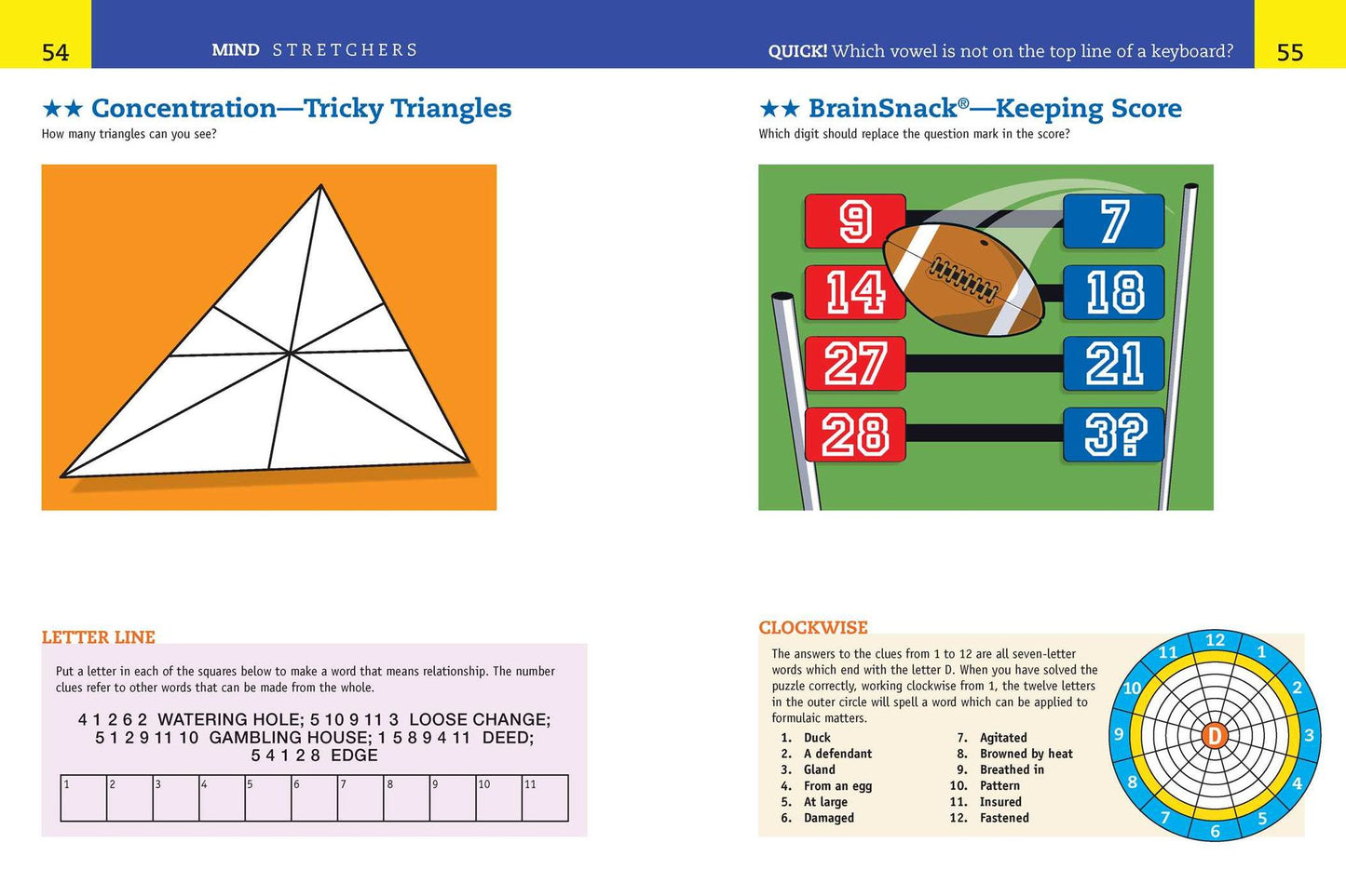 Reader's Digest Mind Stretchers Puzzle Book: Number Puzzles, Crosswords, Word Searches, Logic Puzzles & Surprises