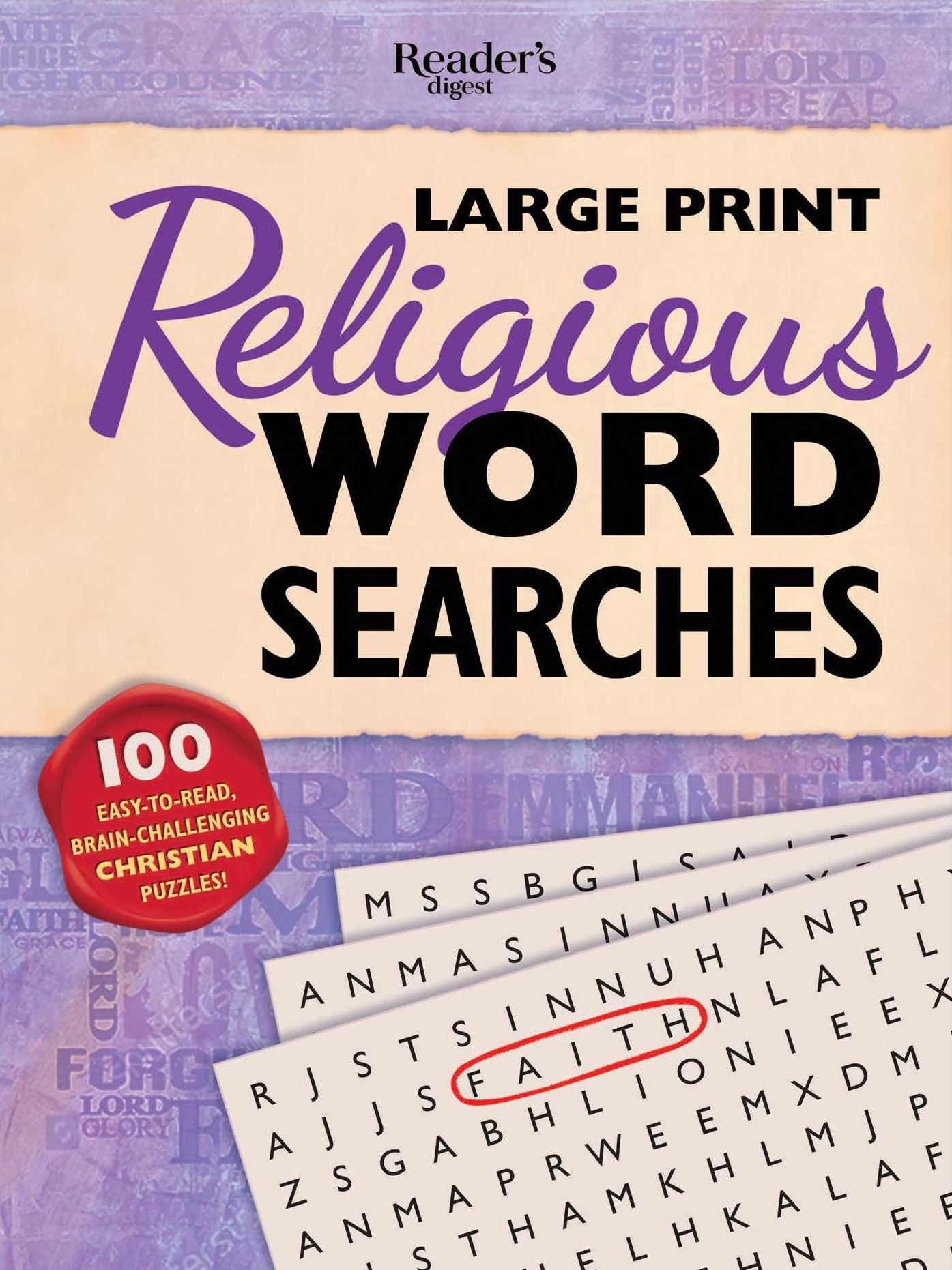 RD Large Print Religious Word Search