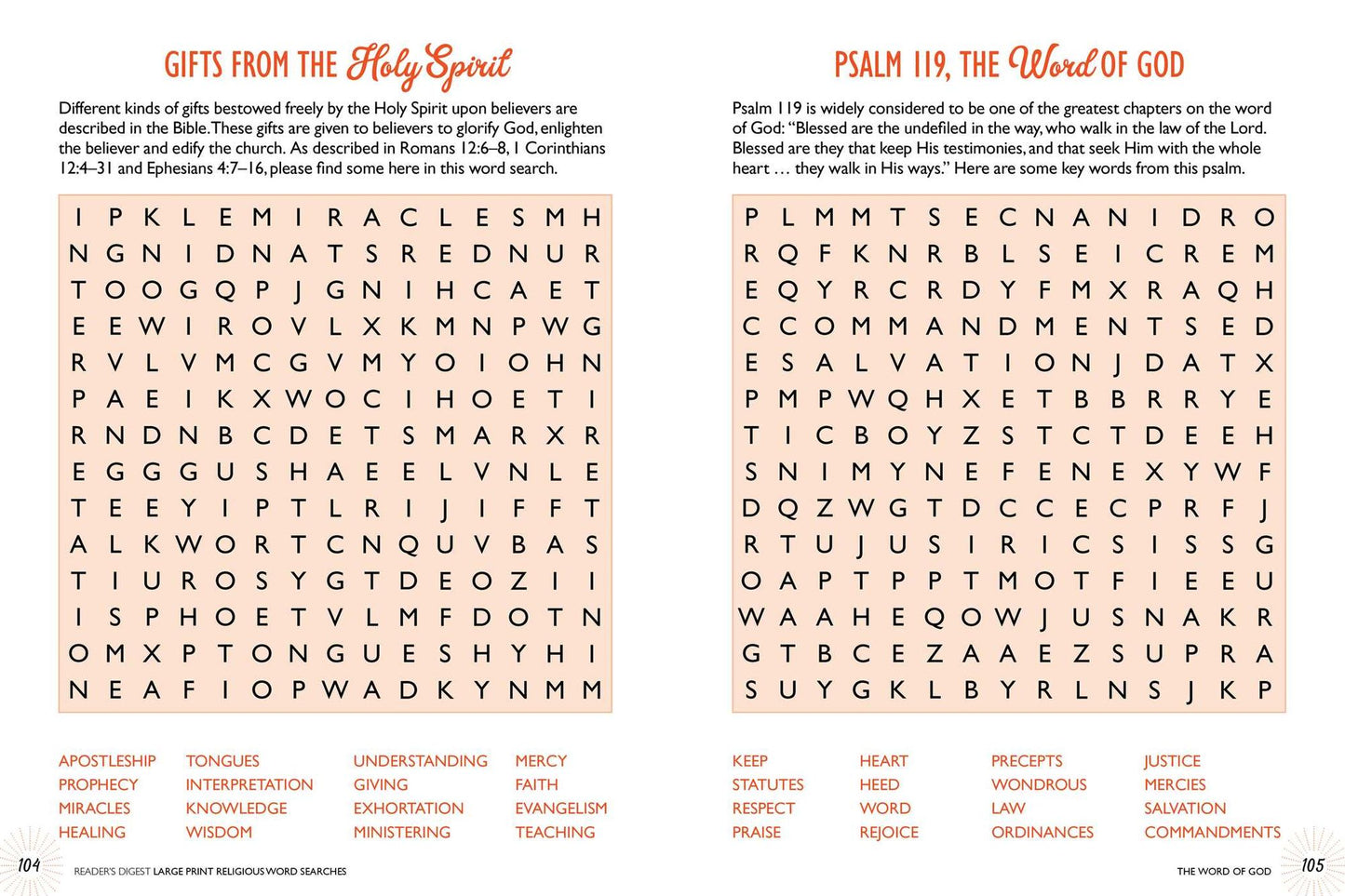RD Large Print Religious Word Search