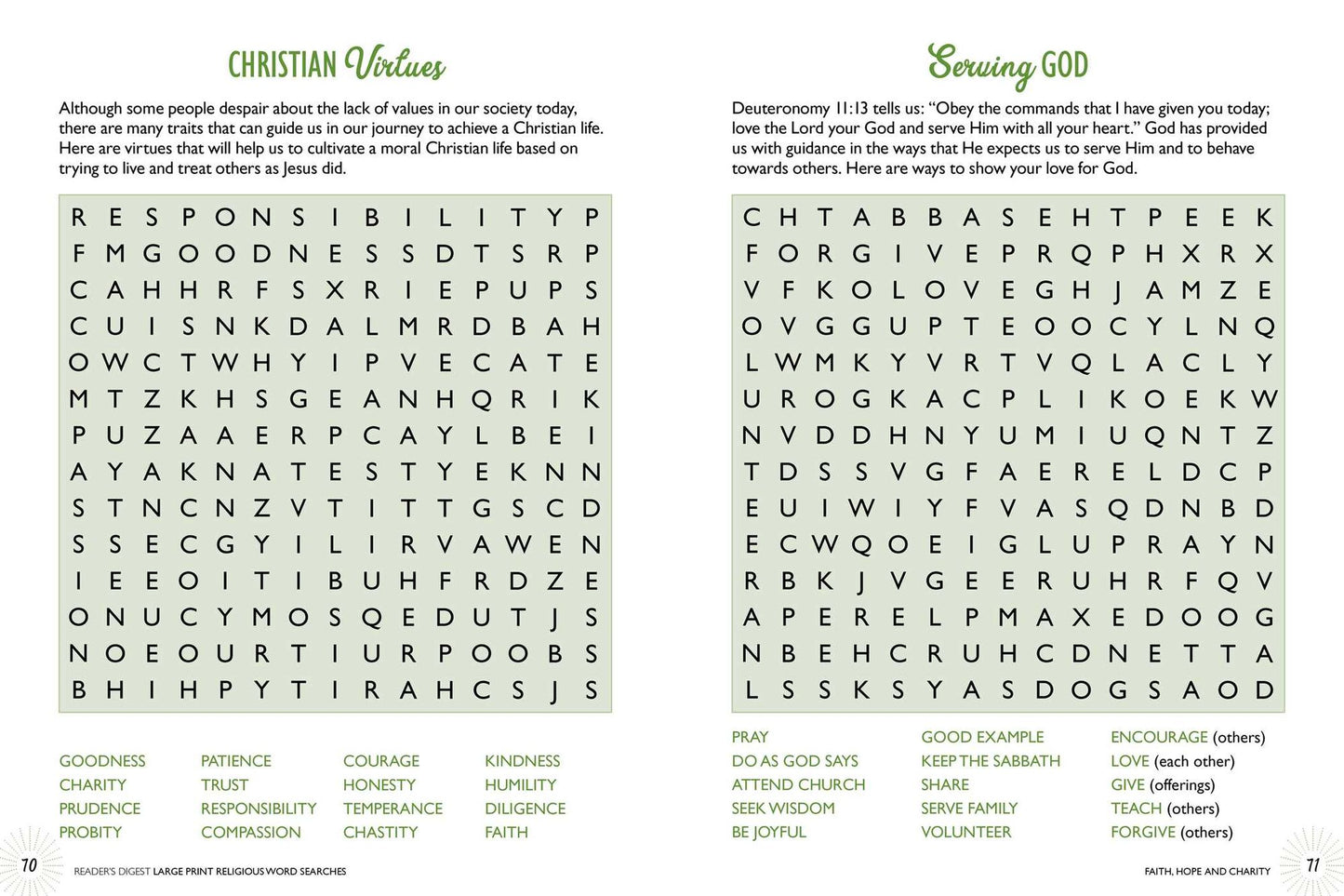 RD Large Print Religious Word Search