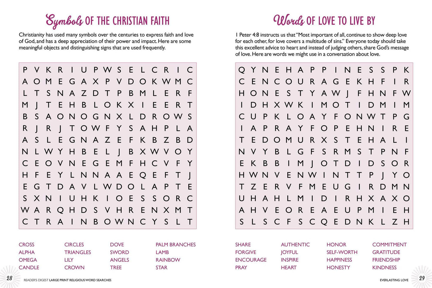 RD Large Print Religious Word Search