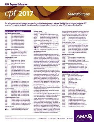 CPT 2017 Express Reference Coding Card: General Surgery