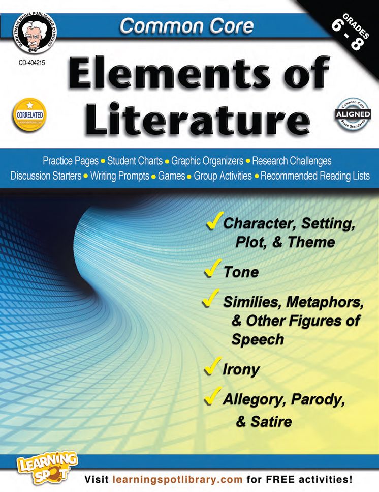 Carson Dellosa CD-404215 Common Core Elements Of Literature