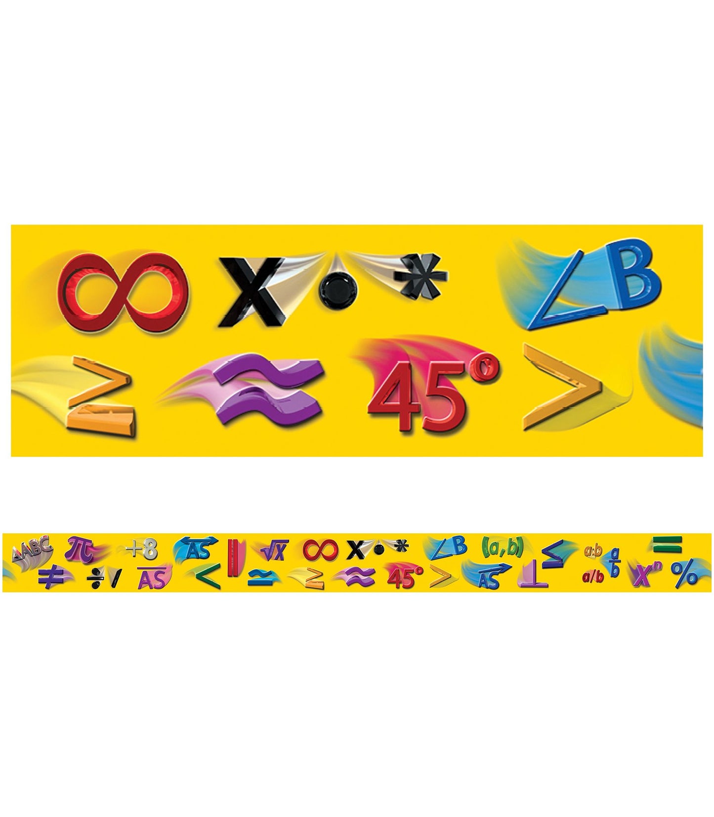 Math Symbols Straight Borders